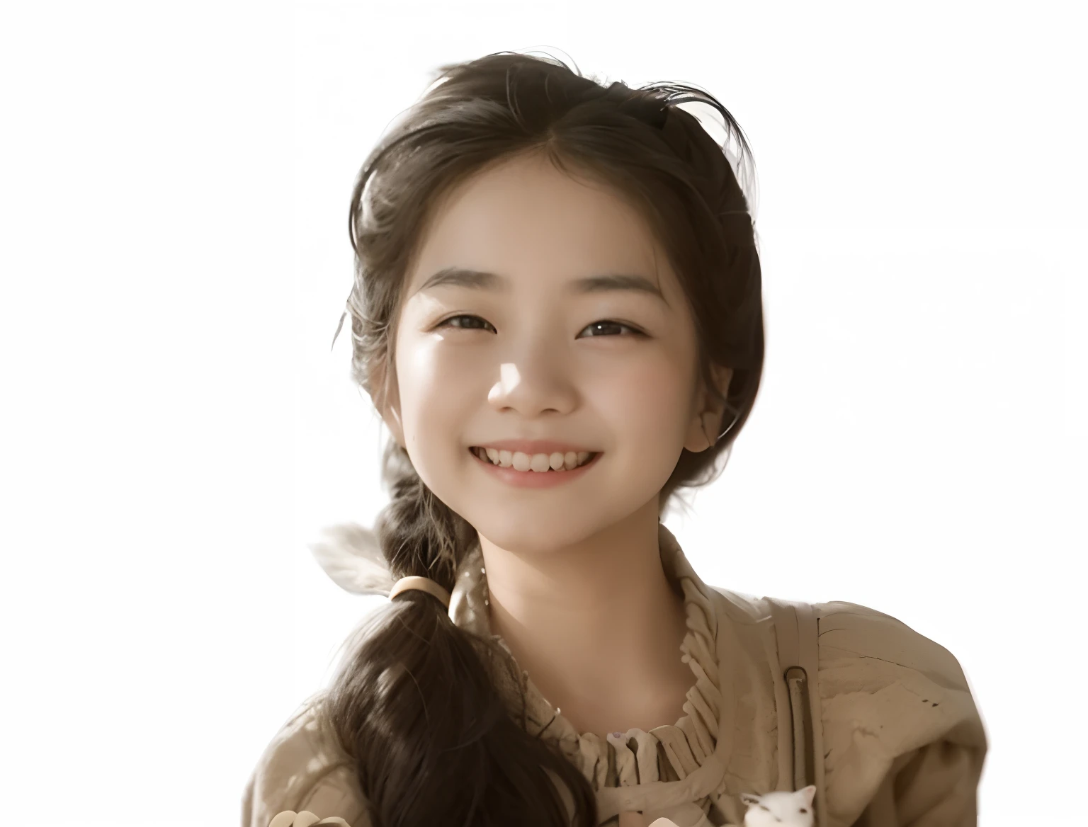 There was a young girl holding a white cat in her hand, jaeyeon nam, Young Asian girl, Shin Jinying, Cute young girl, lee ji eun, Lee Ji-eun, young lovely Korean faces, Kwak Ji-young, Choi Hyun-hwa, young girl, Korean girl, Good young girl, , hwang se - on