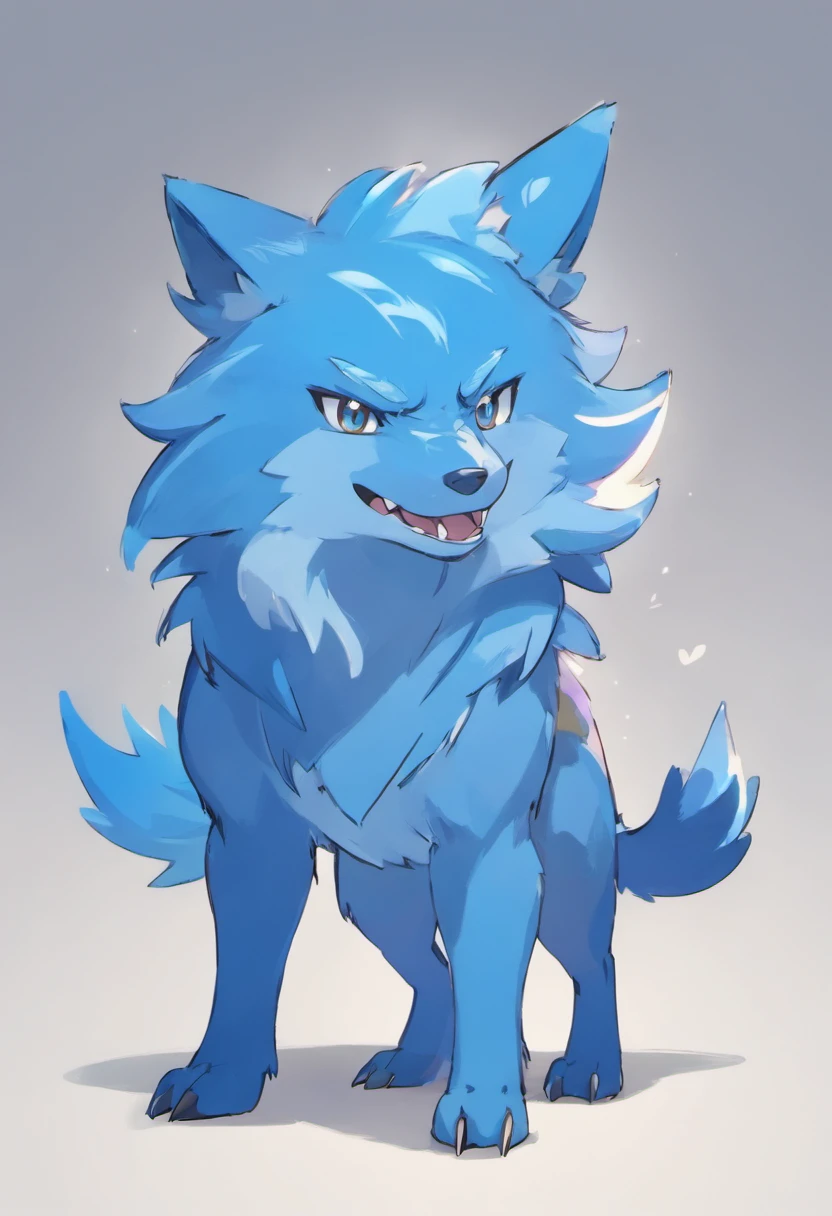 Blue wolf monster