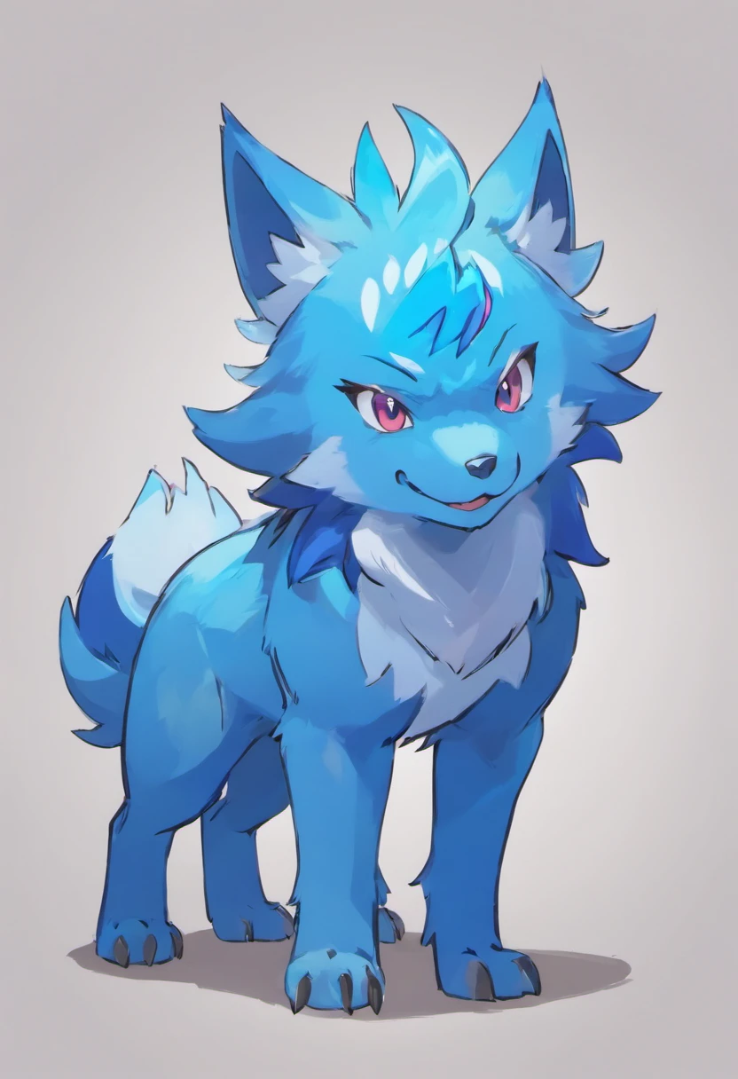 Blue wolf monster