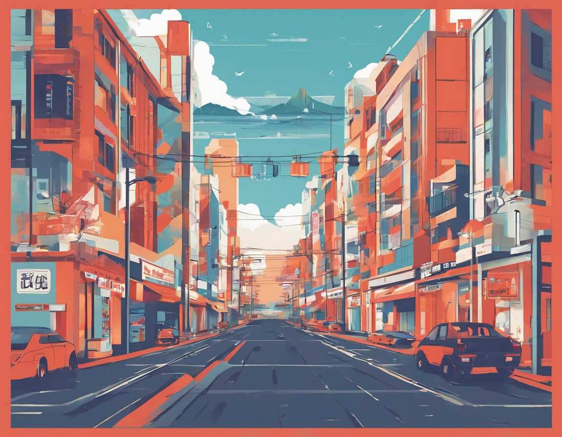 There is a street with traffic lights and buildings in the background, japanese downtown, japanese town, cyberpunk streets in japan, photograph of the city street, japanese street, Empty cityscape, Deserted Shinjuku Junk Town, street level view, Residential area, Tokyo - esque town, In the middle of the city, japanese city, cyberpunk gunma prefecture