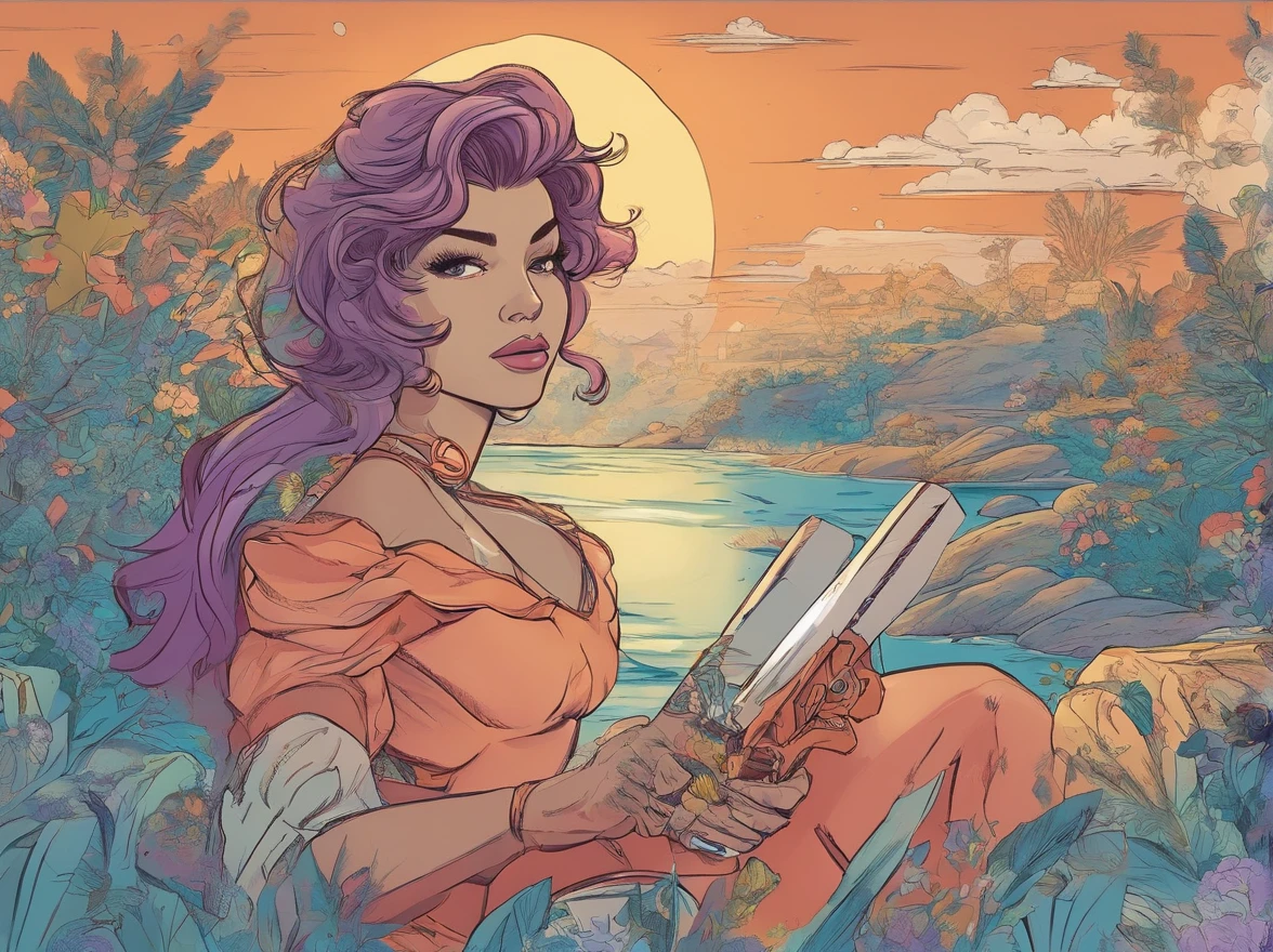 personagem feminina de cabelos brancos e curtos nua