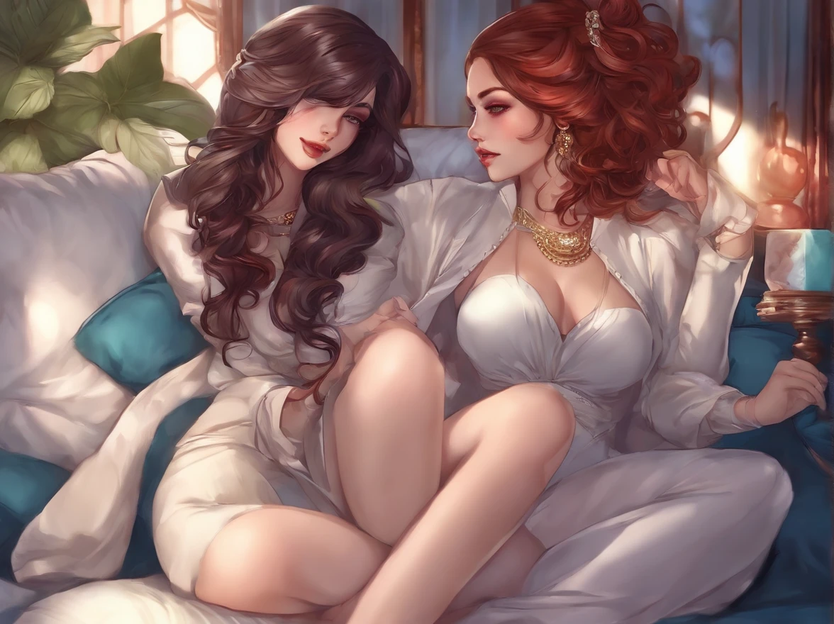 personagem de hentai feminina de cabelos brancos e curtos nua sexy