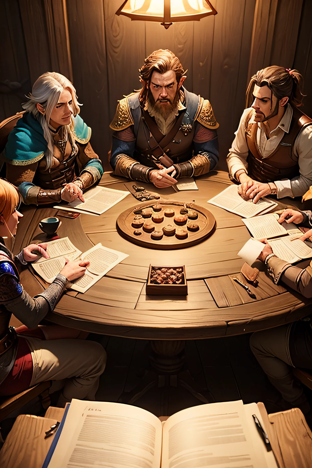 Dnd players around the table