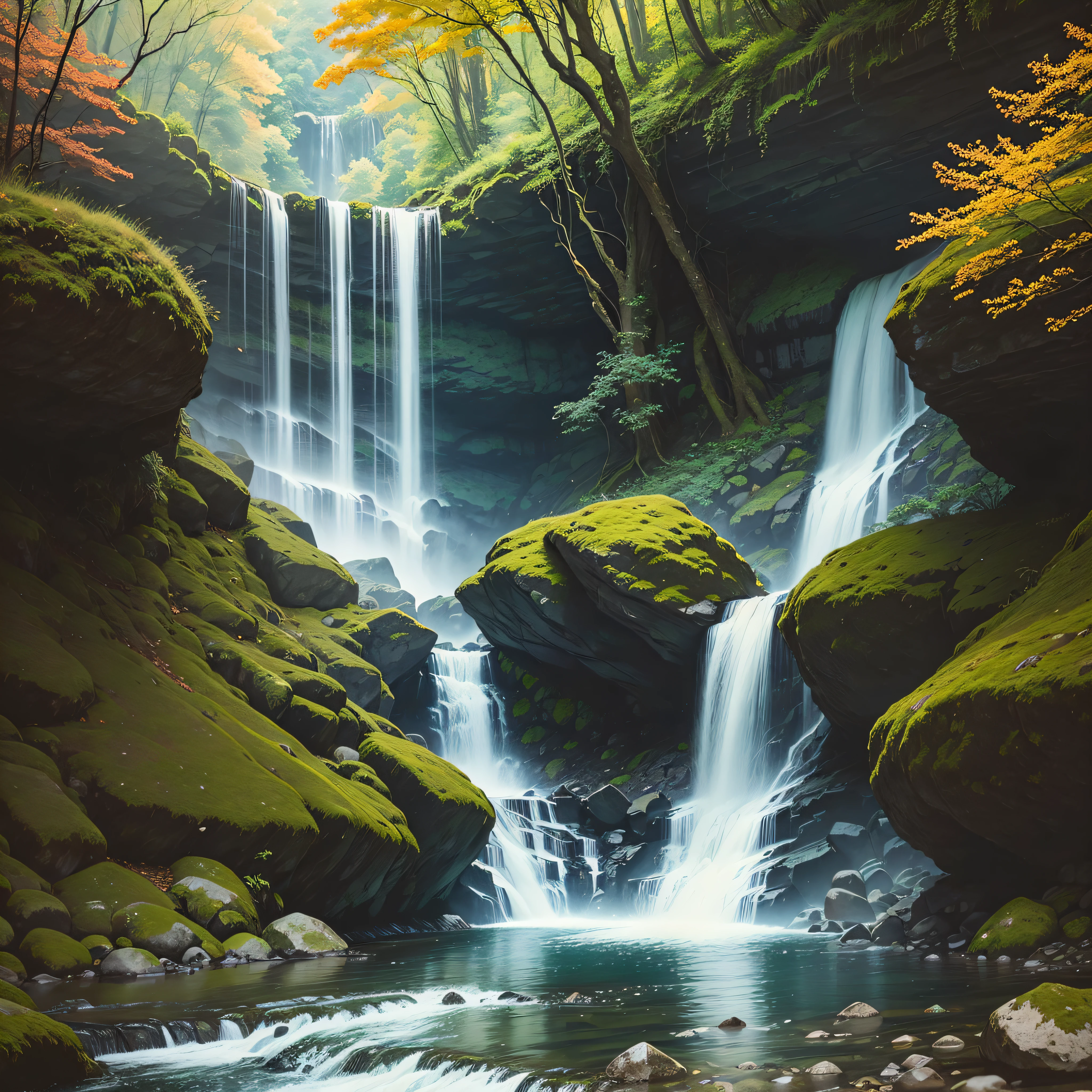 waterfall, water, nature, river, cascade, landscape, stream, falls, fall, forest, rock, stone, green, park, flowing, natural, flow, spring, beauty, travel, beautiful, summer, wet, waterfalls, rocks
