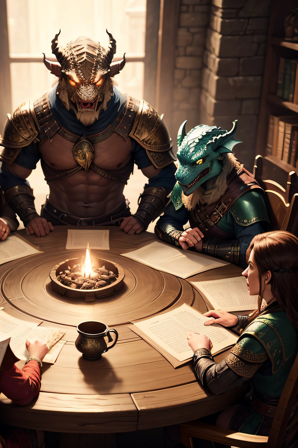 (melhor qualidade, obra-prima), detalhes ultra-realistas, image in CG wallpaper with 8K resolution, Three crows with cards in their paws coming for a magic knight,  cartas do tarot.
