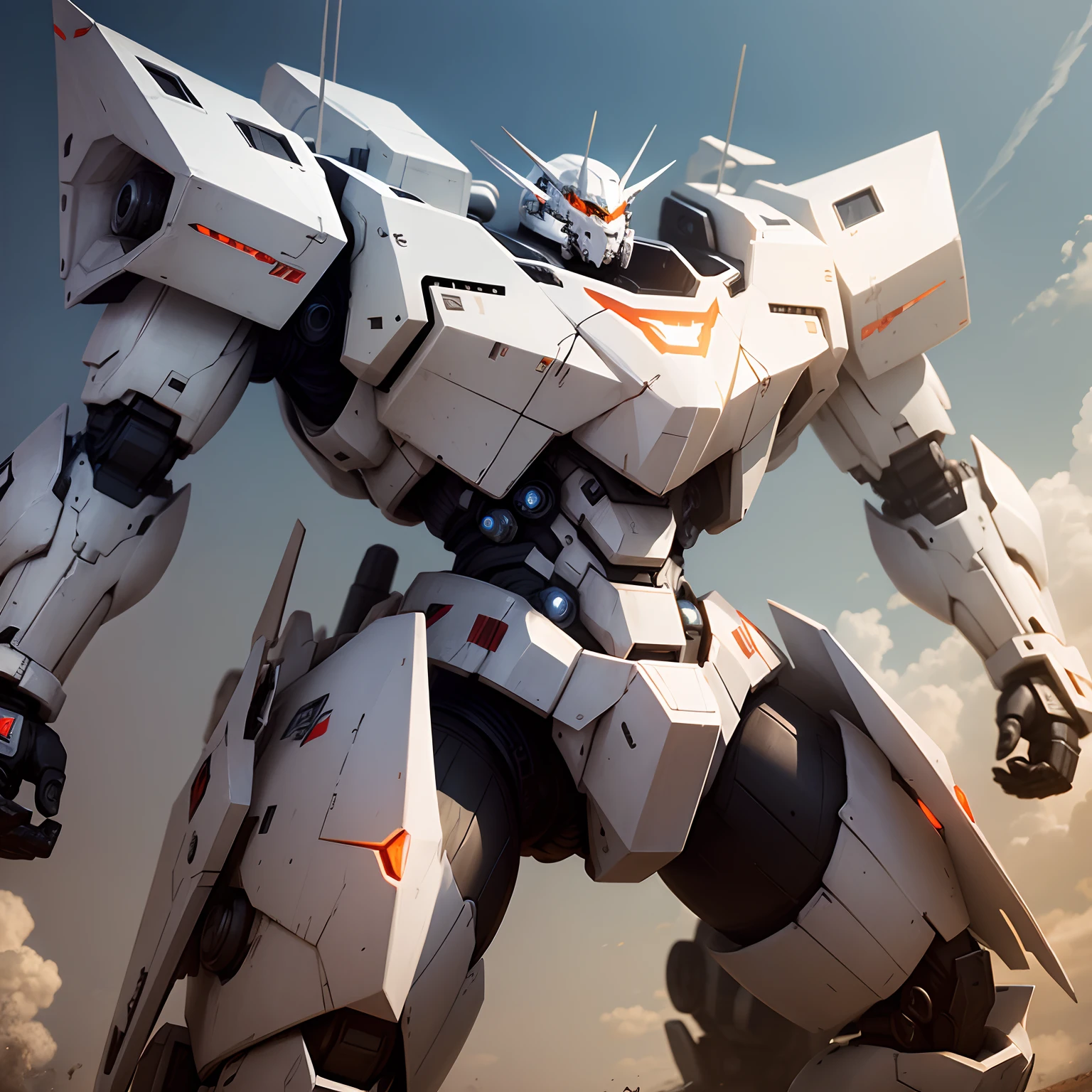 Armored White Mecha