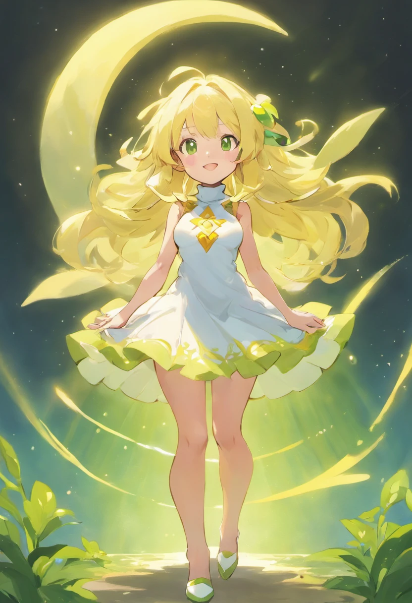 mika pikazo, celine \(fire emblem\), 1girl, bangs, bare shoulders, blonde hair, butterfly hair ornament, crown, dress, flat chest, flower, green eyes, hair ornament, layered dress, long hair, looking at viewer, open mouth, petals, princess, smile, solo, teeth, thighs, very long hair, yellow dress

<lora:mika_pikazo:0.6>