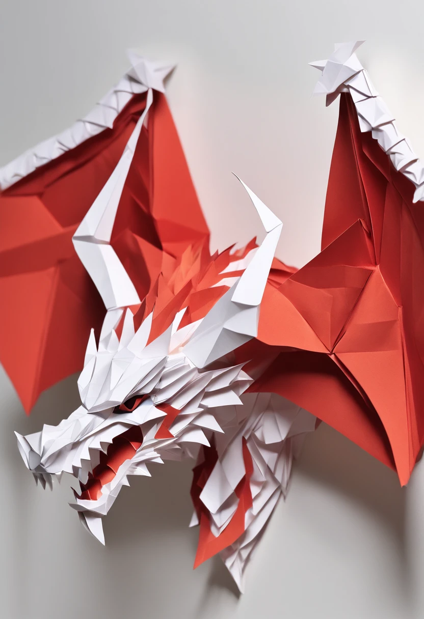 Best Quality, Top image quality, Top resolution, Intricate details, Craftsmanship, (Papercut:1.4), Ring of Fire, Dragon engulfed in flames, Cutting framed paper, Museum, Protruding from the flame of the flame, Actual Paper Burning, fire, Real Fire,Three-dimensional,Burning flames、The dragon has its mouth open to the maximum、Unleash a pillar of fire from the dragon's mouth