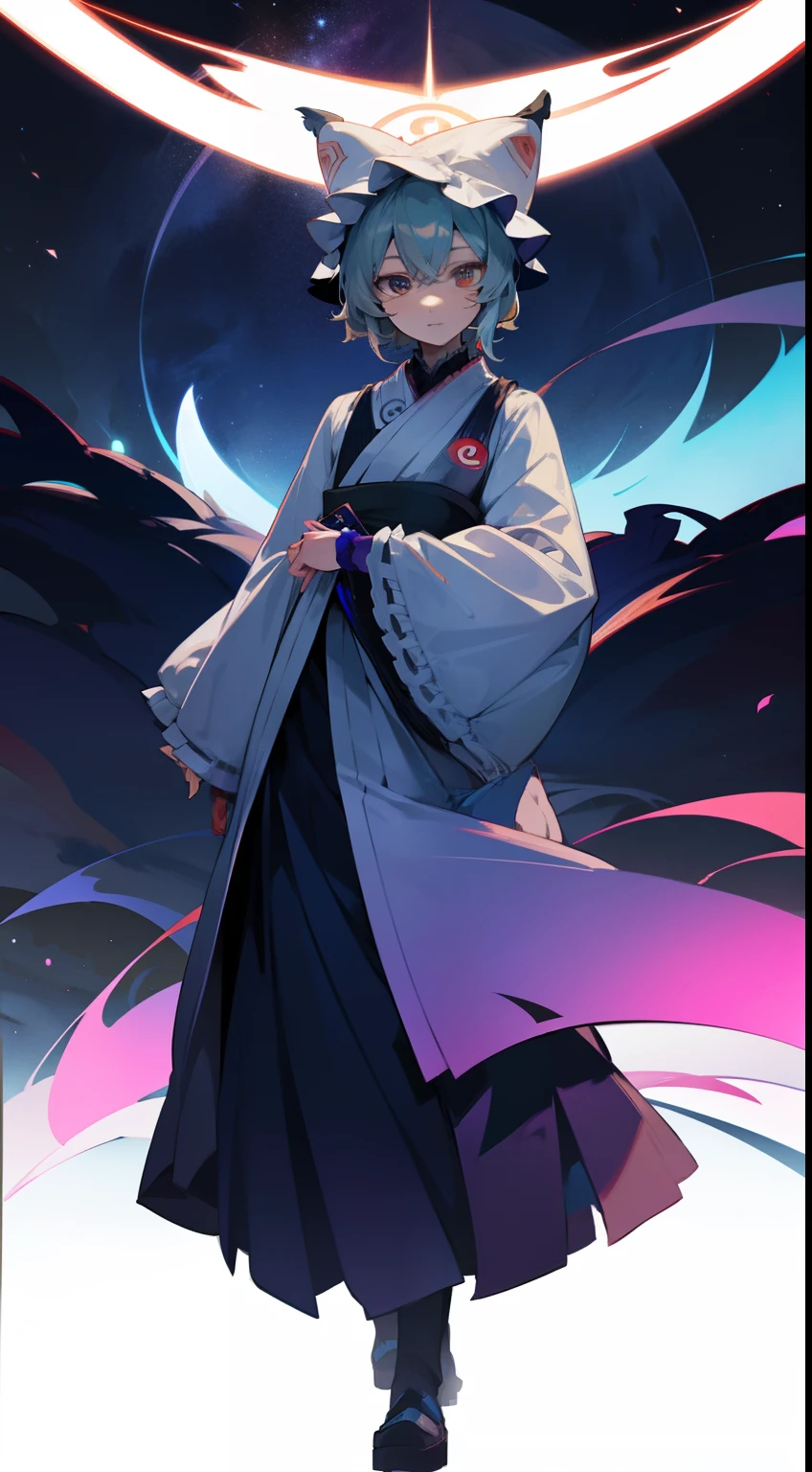 Yakumo Ran Sky hat standing looking into the camera night