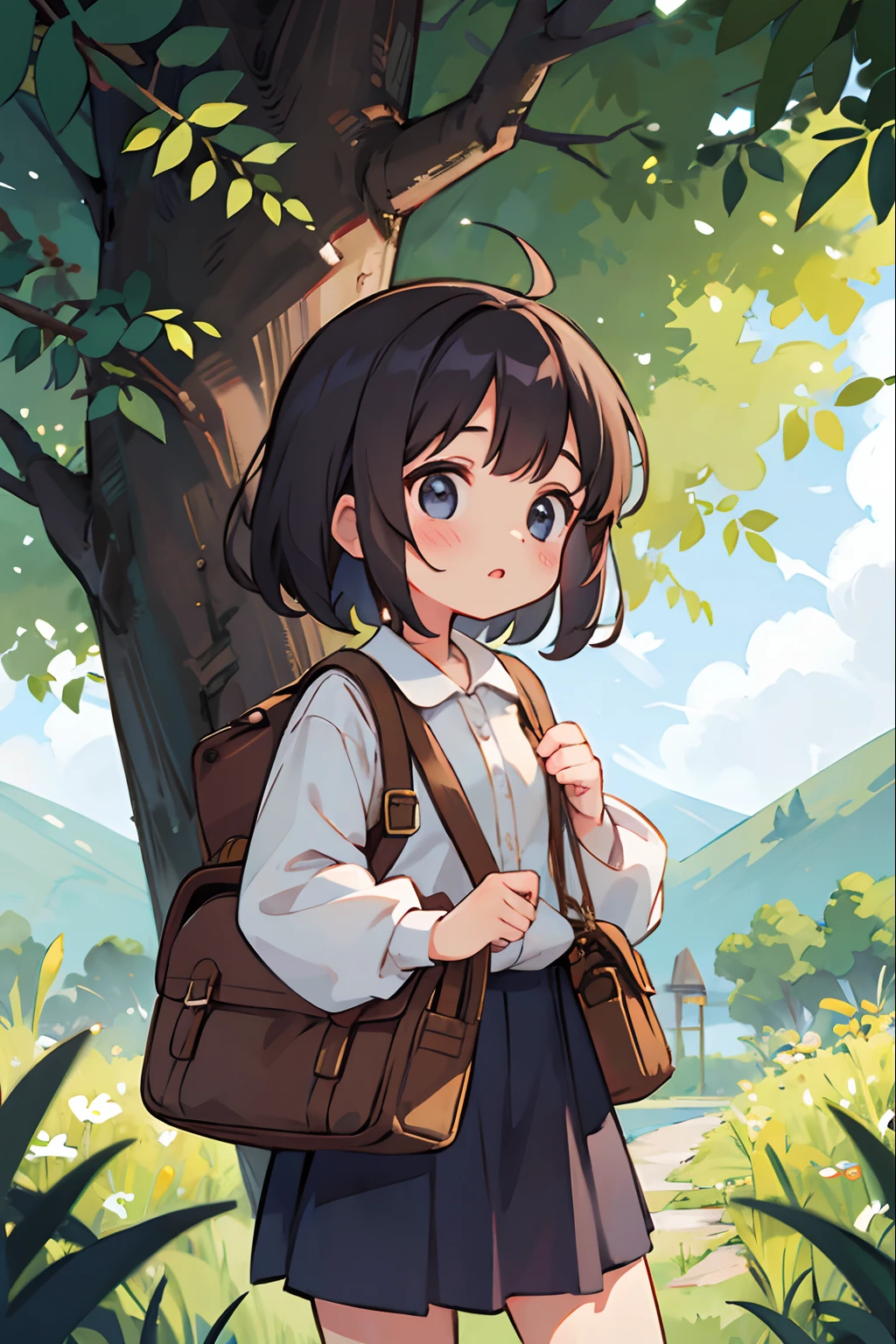 Girl dressed to go on an adventure、bustup