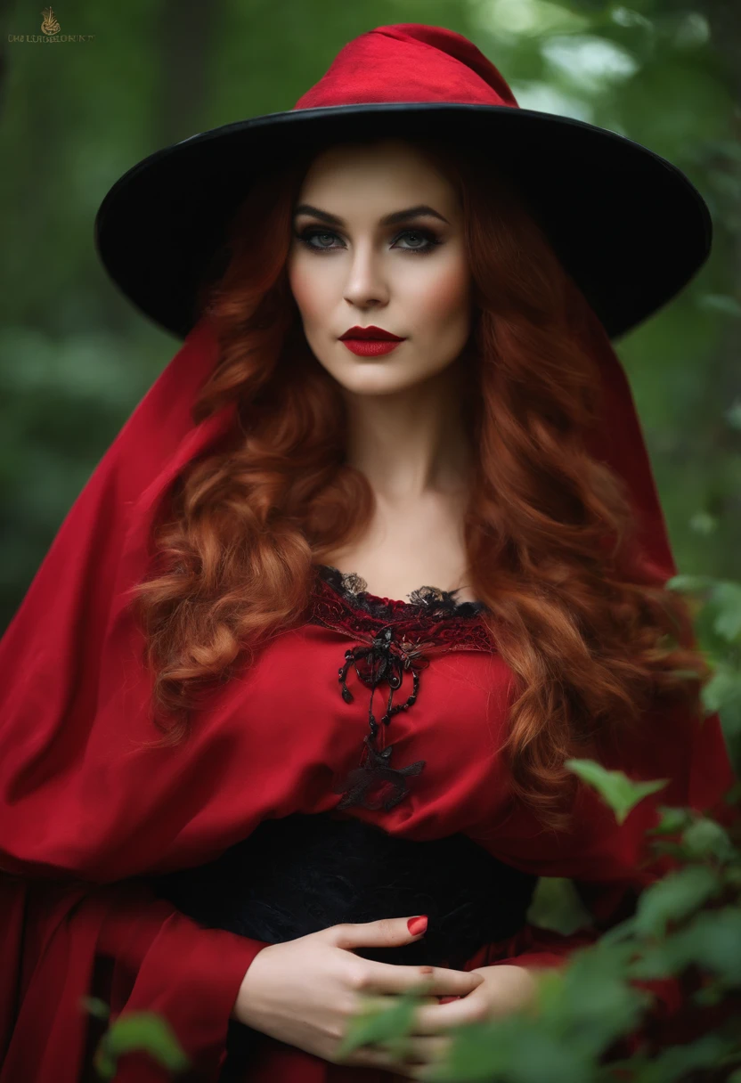 woman body, Dressed Witch Role Playing、Clothes are scarlet