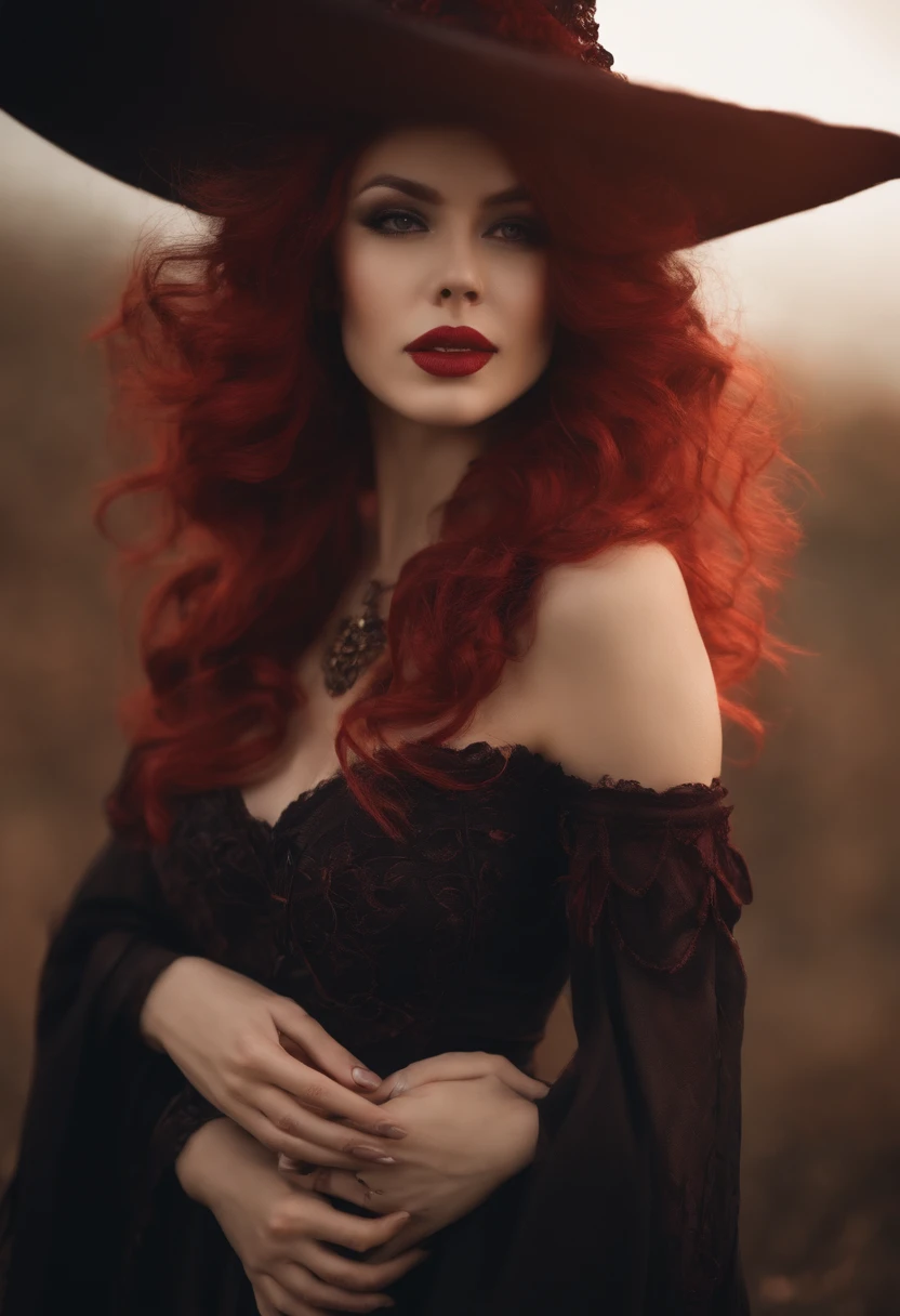 woman body, Dressed Witch Role Playing、Clothes are scarlet