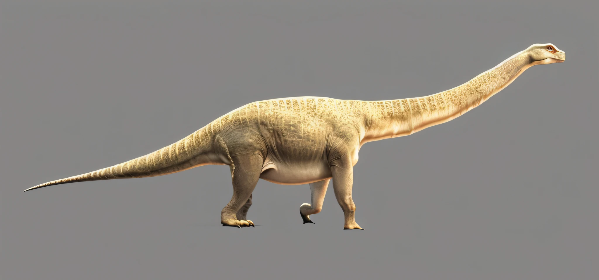 araffe standing on a gray surface with a gray background, alosaurus, brachiosaurus, nachosaurus, plesiosaur, realistic paleoart, sauroform hybrid, carnivore dinosaur, depicted as a 3 d render, paleoart, dinosaur, spinosaurus, realistic photography paleoart, megafauna, rendered in blender
