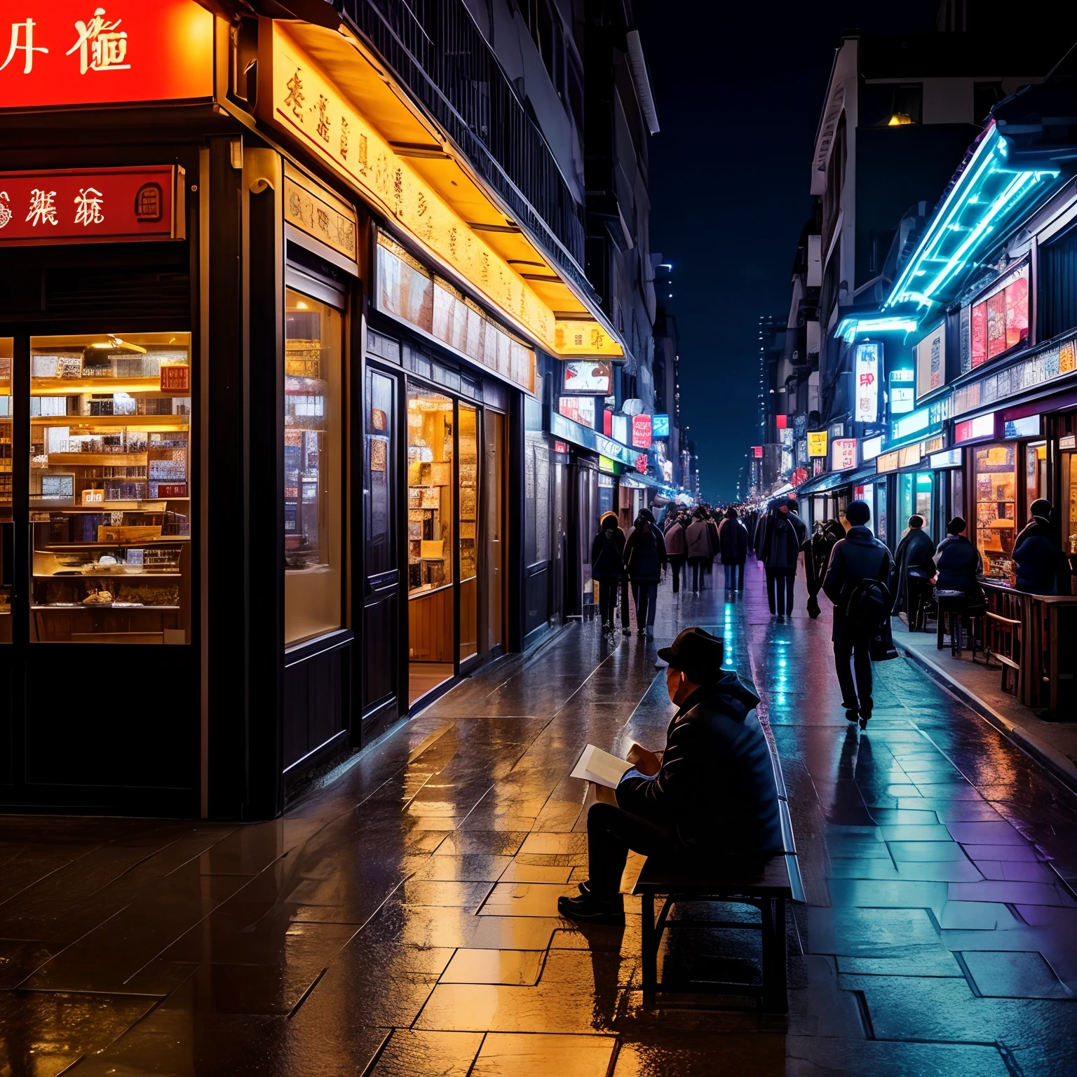 night city landscape:
In the heart of the city。When the night goes down、Orange and white lights shine from the windows of the buildings、Bring the silhouette of the city to the surface。Neon signs twinkle throughout the city、The light reflects off a nearby puddle to create a fantastic atmosphere.。
On the street、Colorful signboards lined up、Taverns and bars、The lights of the café welcome you warmly.。Street musician singing a song、The melody envelops the silence of the night。Pedestrians、Lovers and family、Laughing and talking with friends。
On the road、Yellow taxis come and go、Occasional siren sounds can be heard in the distance。occasionally、An uncle at a food stall grills yakitori and takoyaki、You can hear voices calling in customers。
On the park benches、People who read books、Young people fiddling with smartphones、Elderly couple talking deeply、Different people々Are you relaxed。In the distance、Purple and blue uplights are shining from the rooftops of high-rise buildings toward the sky。
This night city is、Bustle and tranquility、Brightness and darkness、A place where reality meets dreams。As the night goes on、That magical atmosphere deepens、Fascinate visitors。