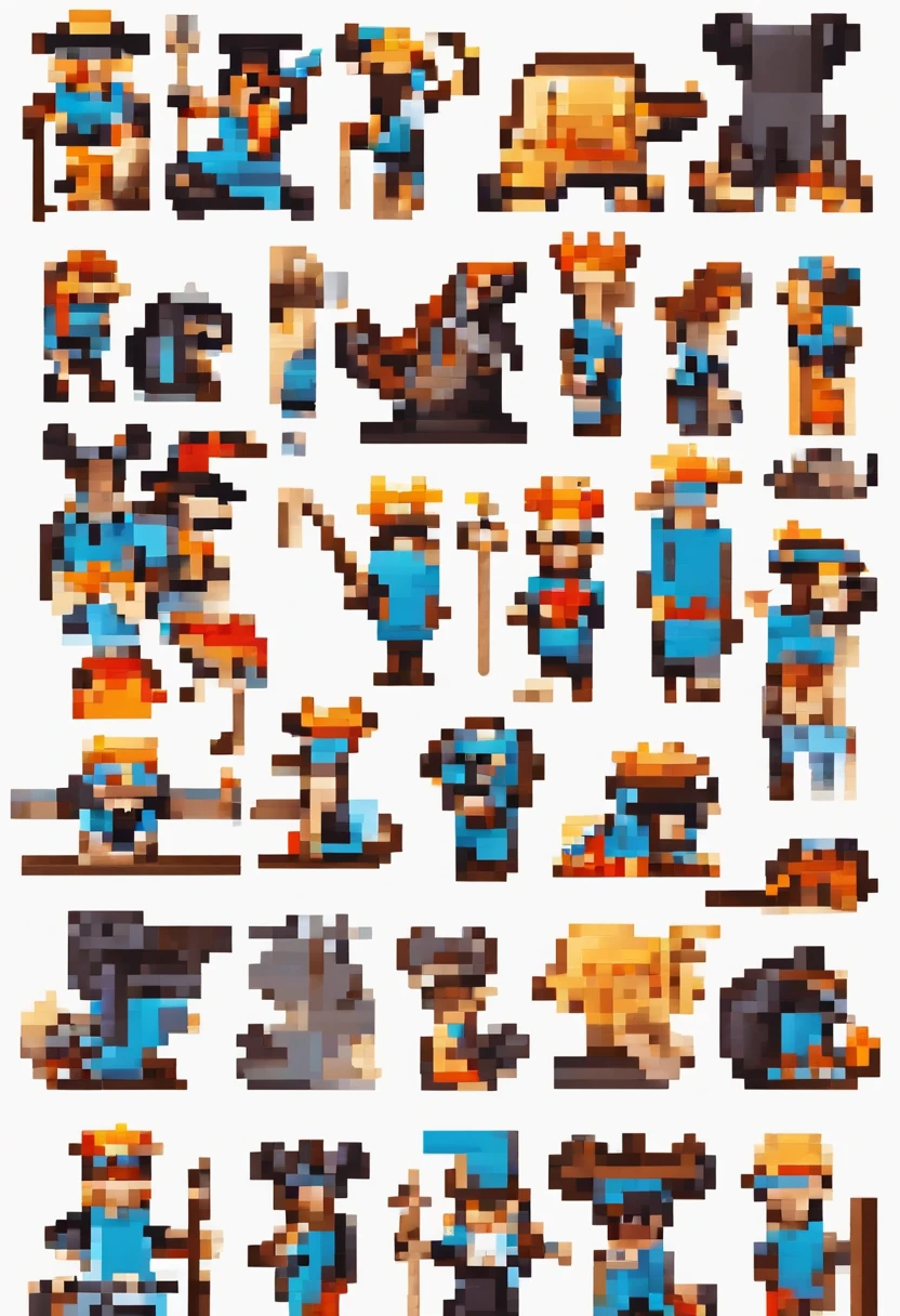 rat character. miner, pick axe, hat with light.