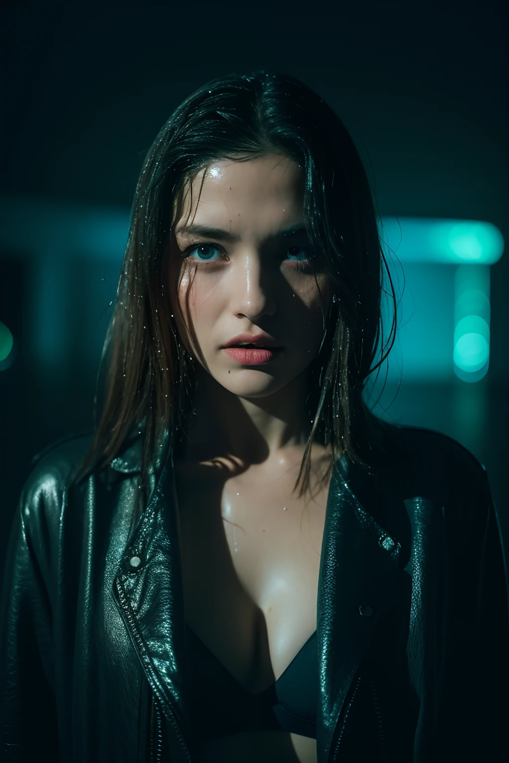 Best quality, masterpiece, ultra high res, (photorealistic:1.4), raw photo, 1girl,
wet hair, wet body, water drop on the skin, directed by shane mcmellen, in the style of neon-lit pop art, photo taken with ektachrome, distorted portraiture, surreal sculpture, gothic dark and moody tones, softbox lighting, instax film
crying