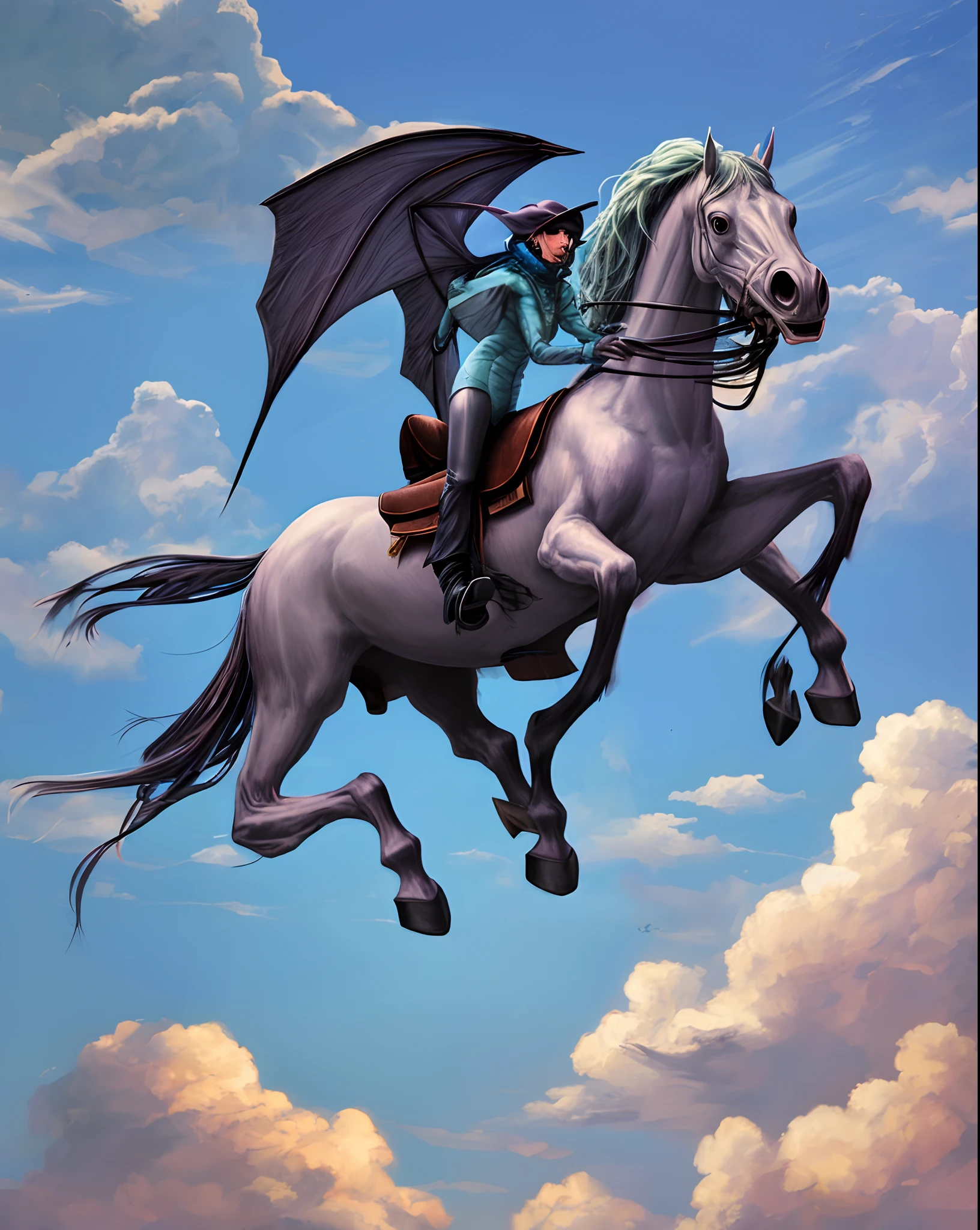 Flying Surreal Alien Horse