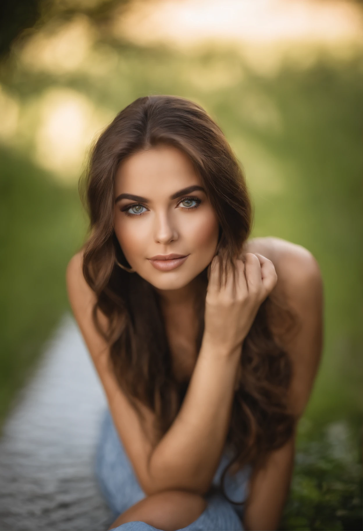Arafed woman with a white tank top and necklace, , hispanic, fille sexy aux yeux verts, Portrait Sophie Mudd, cheveux bruns et grands yeux, selfie of a young woman, Yeux de chambre, Violet Myers, sans maquillage, maquillage naturel, looking straight at camera, Visage avec Artgram, Maquillage subtil, Superbe photo du corps entier, piercing green eyes, Bel angle, pose attrayante, fille mignonne, sexy pose, Image du corps entier, corps entier, Prise de vue du corps entier, brunette goddess, High detail, pose satisfaite, Porter une jupe grise et des bottes, jupe, Bottes