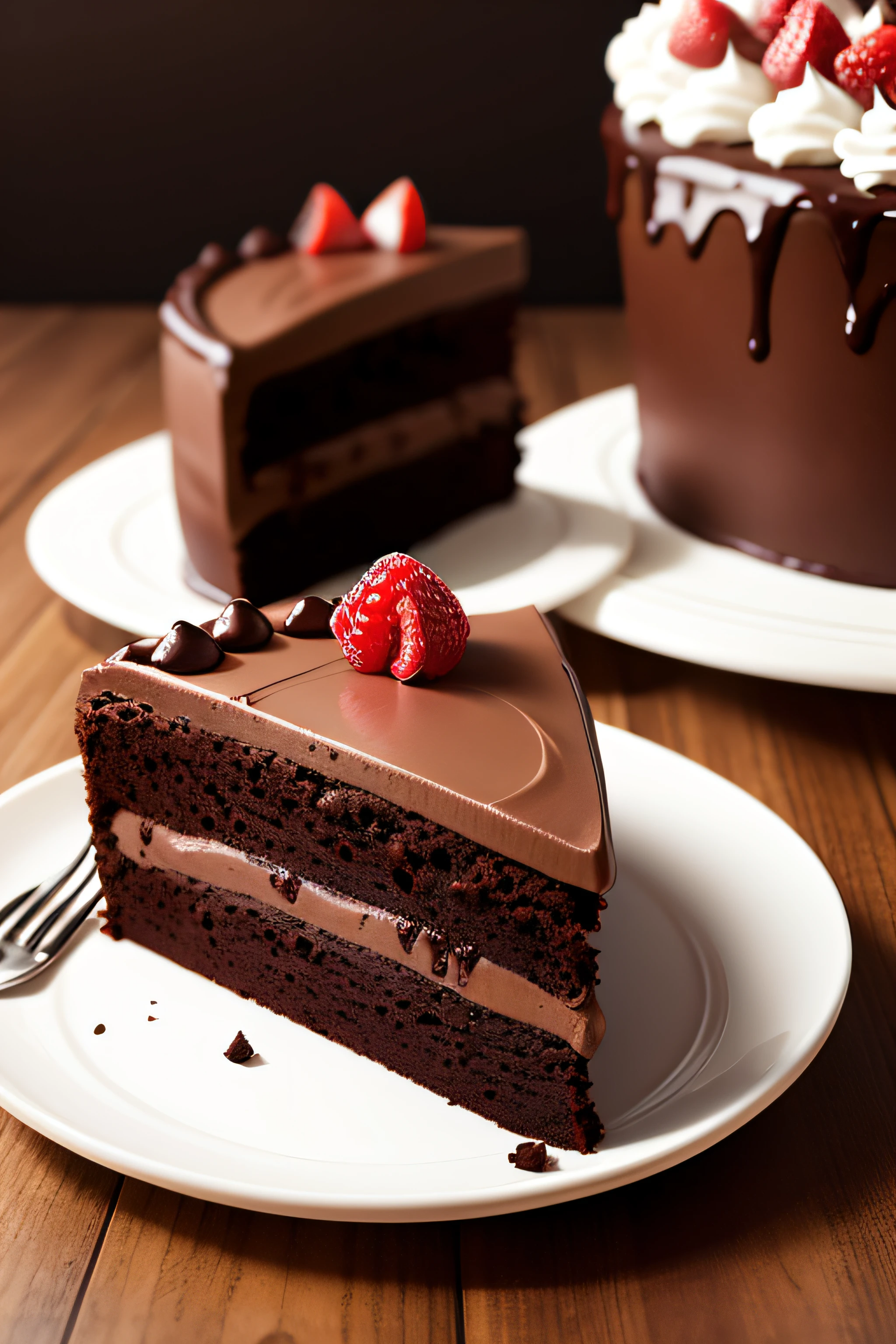 slice of chocolate cake