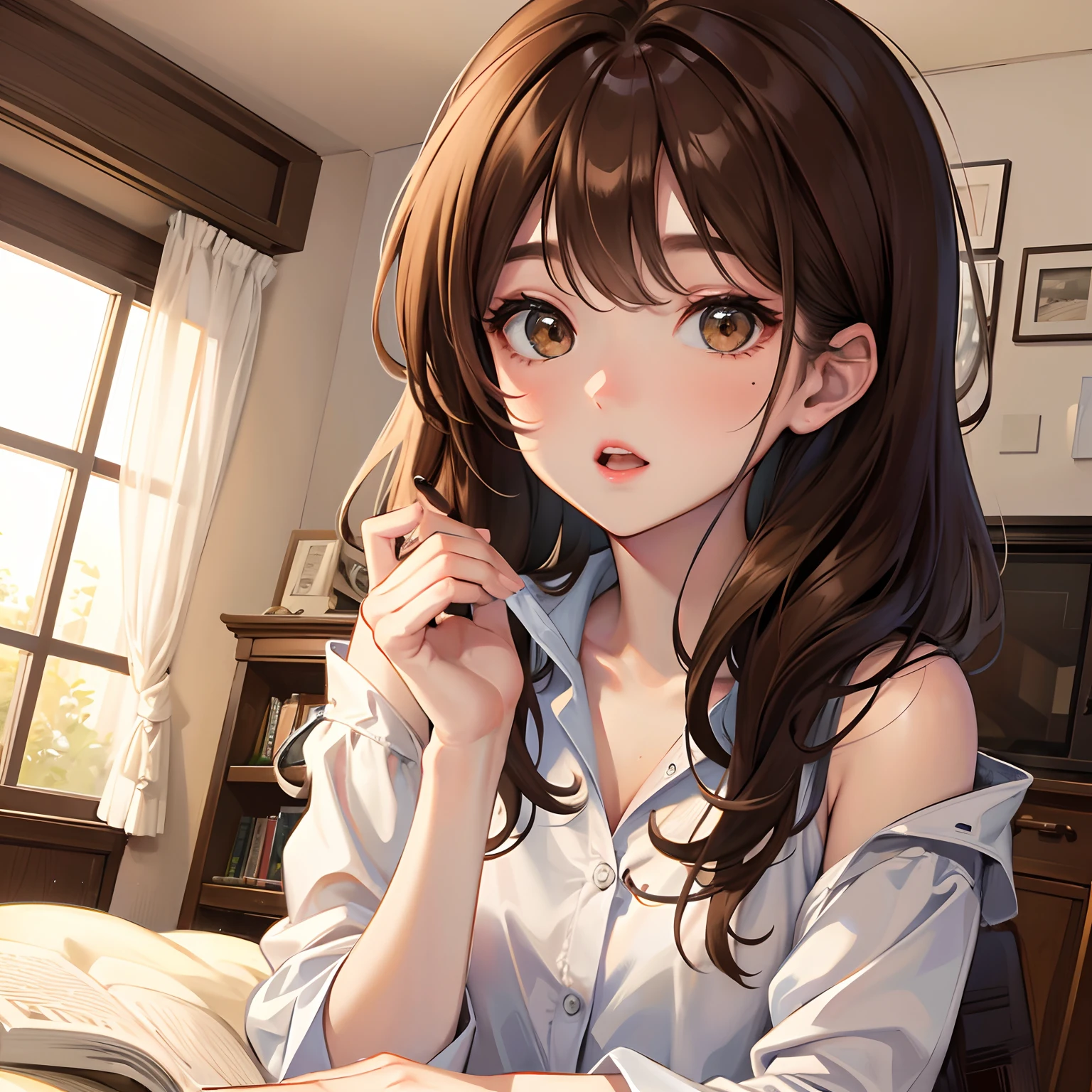 Beautiful Girl Brown Hair Brown Eyes