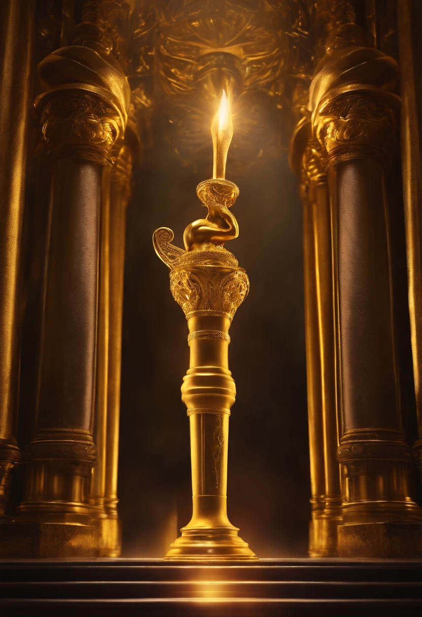 golden staff emanating magic