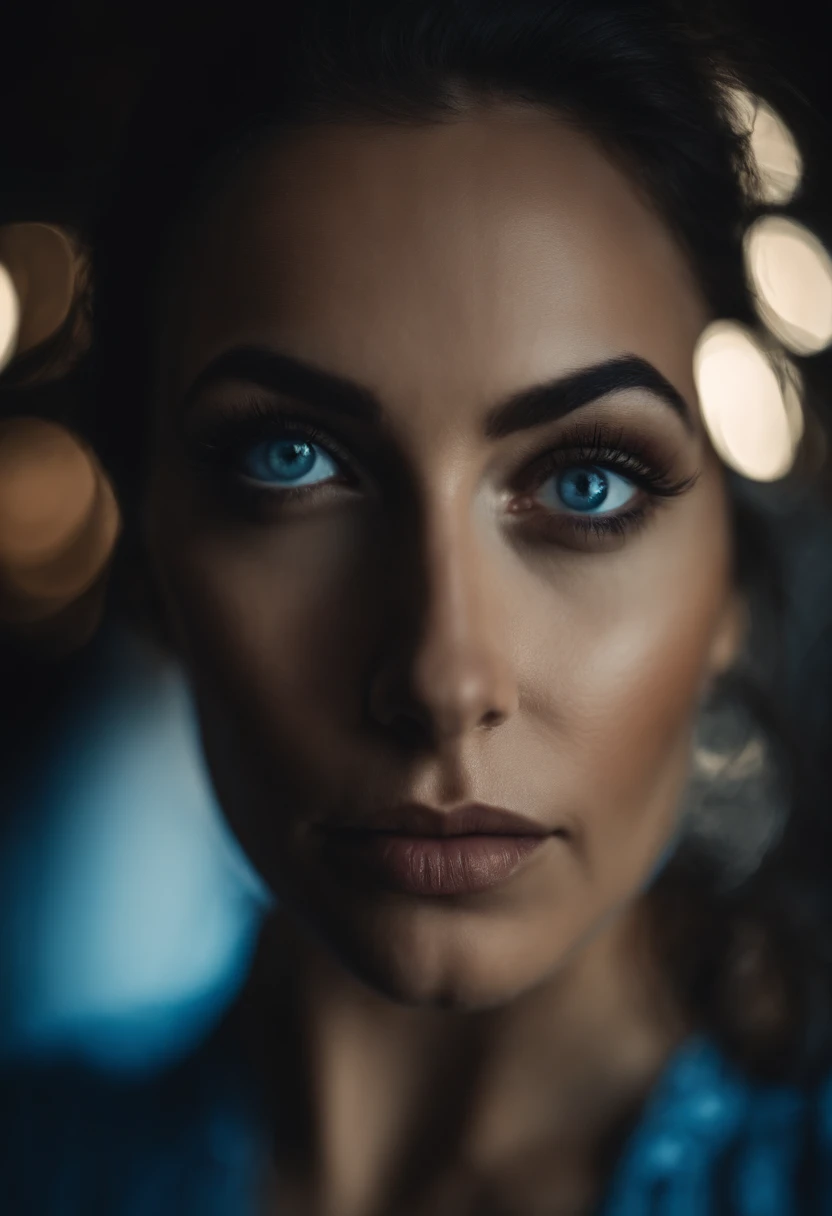 Una mujer atractiva ojos azules y buen cuerpo exitante y atractiva y hermosa sexi