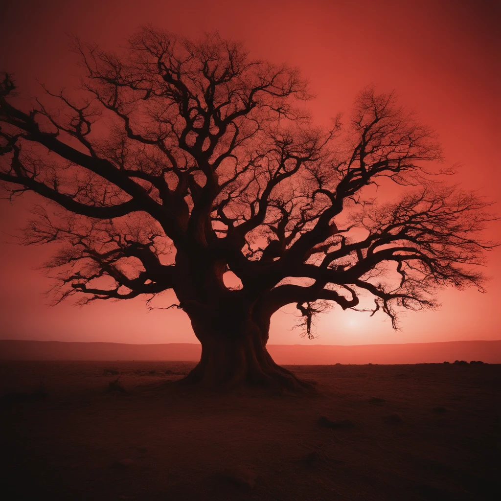 /imagine prompt:
color photo of: "A blood-red sky, silhouette of a towering cosmic tree, abstract figures scattered across a wasteland, each with a unique style, all with glowing crimson eyes"
A surreal and haunting scene, where the sky bleeds crimson, casting an eerie glow upon the desolate landscape. The silhouette of a colossal cosmic tree stretches towards the heavens, its branches twisting and reaching like otherworldly tendrils. Amidst the barren wasteland, abstract figures emerge, their forms distorted and ethereal. Some resemble twisted sculptures, while others take on more organic shapes, their bodies contorting in impossible ways. All of them share one striking feature - eyes that emanate a sinister crimson light, piercing through the darkness. The atmosphere is heavy with an otherworldly presence, a sense of foreboding that lingers in the air.
Captured with a vintage camera, the photo exhibits a dreamlike quality. Shot with a Leica M7, using a vibrant color film like Kodak Ektar 100, the image is bathed in rich hues, enhancing the intensity of the blood-red sky. A wide-angle lens, such as a Leica Summilux-M 35mm f/1.4, was employed to encompass the vastness of the scene, allowing the towering cosmic tree to dominate the frame. Techniques like long exposure were utilized to capture the ethereal movements of the abstract figures, blurring their forms and adding a touch of surrealism to the composition.
Unlikely collaborators who would juxtapose uniquely in this scene include visionary director Guillermo del Toro, renowned cinematographer Roger Deakins, avant-garde photographer Cindy Sherman, and boundary-pushing fashion designer Alexander McQueen. Their distinct artistic visions and unconventional approaches to storytelling would bring a mesmerizing and chilling dimension to this already haunting scene.
—c 10 —ar 2:3
