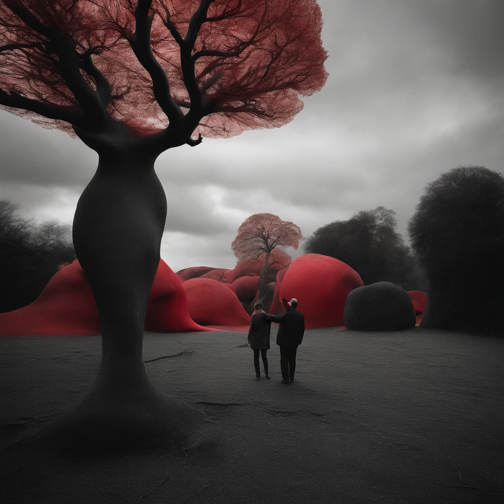 /imagine prompt:
color photo of: "A blood-red sky, silhouette of a towering cosmic tree, abstract figures scattered across a wasteland, each with a unique style, all with glowing crimson eyes"
A surreal and haunting scene, where the sky bleeds crimson, casting an eerie glow upon the desolate landscape. The silhouette of a colossal cosmic tree stretches towards the heavens, its branches twisting and reaching like otherworldly tendrils. Amidst the barren wasteland, abstract figures emerge, their forms distorted and ethereal. Some resemble twisted sculptures, while others take on more organic shapes, their bodies contorting in impossible ways. All of them share one striking feature - eyes that emanate a sinister crimson light, piercing through the darkness. The atmosphere is heavy with an otherworldly presence, a sense of foreboding that lingers in the air.
Captured with a vintage camera, the photo exhibits a dreamlike quality. Shot with a Leica M7, using a vibrant color film like Kodak Ektar 100, the image is bathed in rich hues, enhancing the intensity of the blood-red sky. A wide-angle lens, such as a Leica Summilux-M 35mm f/1.4, was employed to encompass the vastness of the scene, allowing the towering cosmic tree to dominate the frame. Techniques like long exposure were utilized to capture the ethereal movements of the abstract figures, blurring their forms and adding a touch of surrealism to the composition.
Unlikely collaborators who would juxtapose uniquely in this scene include visionary director Guillermo del Toro, renowned cinematographer Roger Deakins, avant-garde photographer Cindy Sherman, and boundary-pushing fashion designer Alexander McQueen. Their distinct artistic visions and unconventional approaches to storytelling would bring a mesmerizing and chilling dimension to this already haunting scene.
—c 10 —ar 2:3