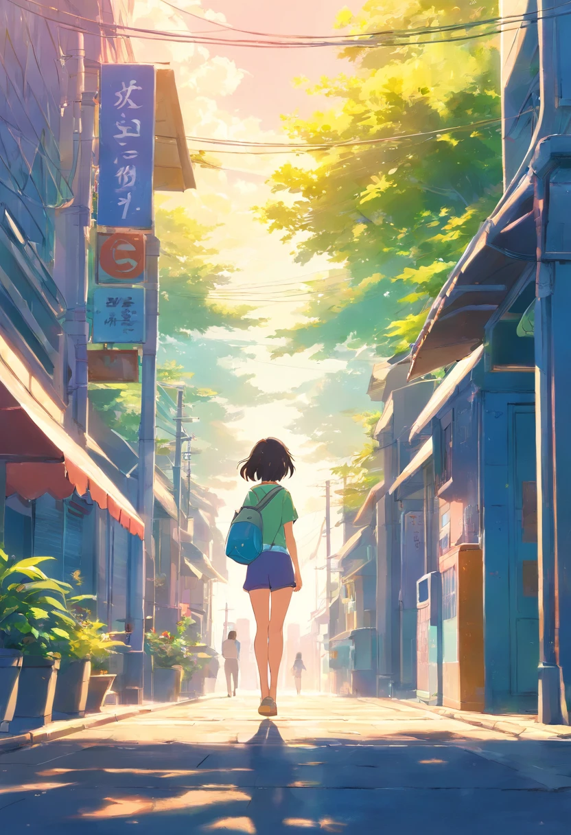Summer, Makoto Shinkai's concept art, tumblr, magic realism, beautiful anime scenes, beautiful skies. by makoto shinkai, ( ( makoto shinkai ) ), anime background art, anime backgrounds, Makoto Shinkai's style, anime movie backgrounds, galaxy express, no humans. --v6