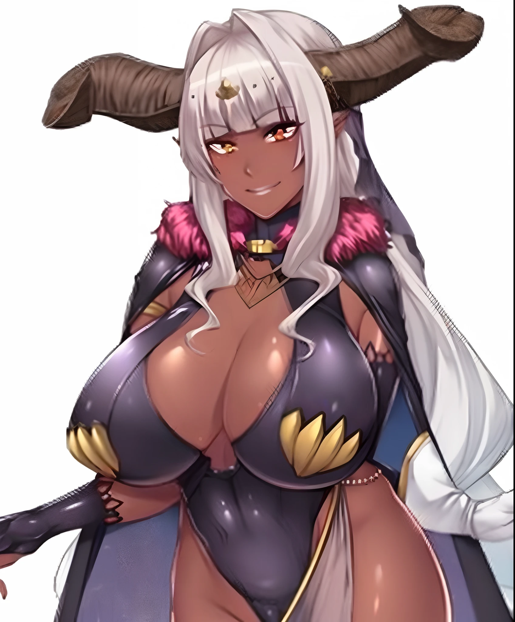 Beautiful woman with huge breasts
