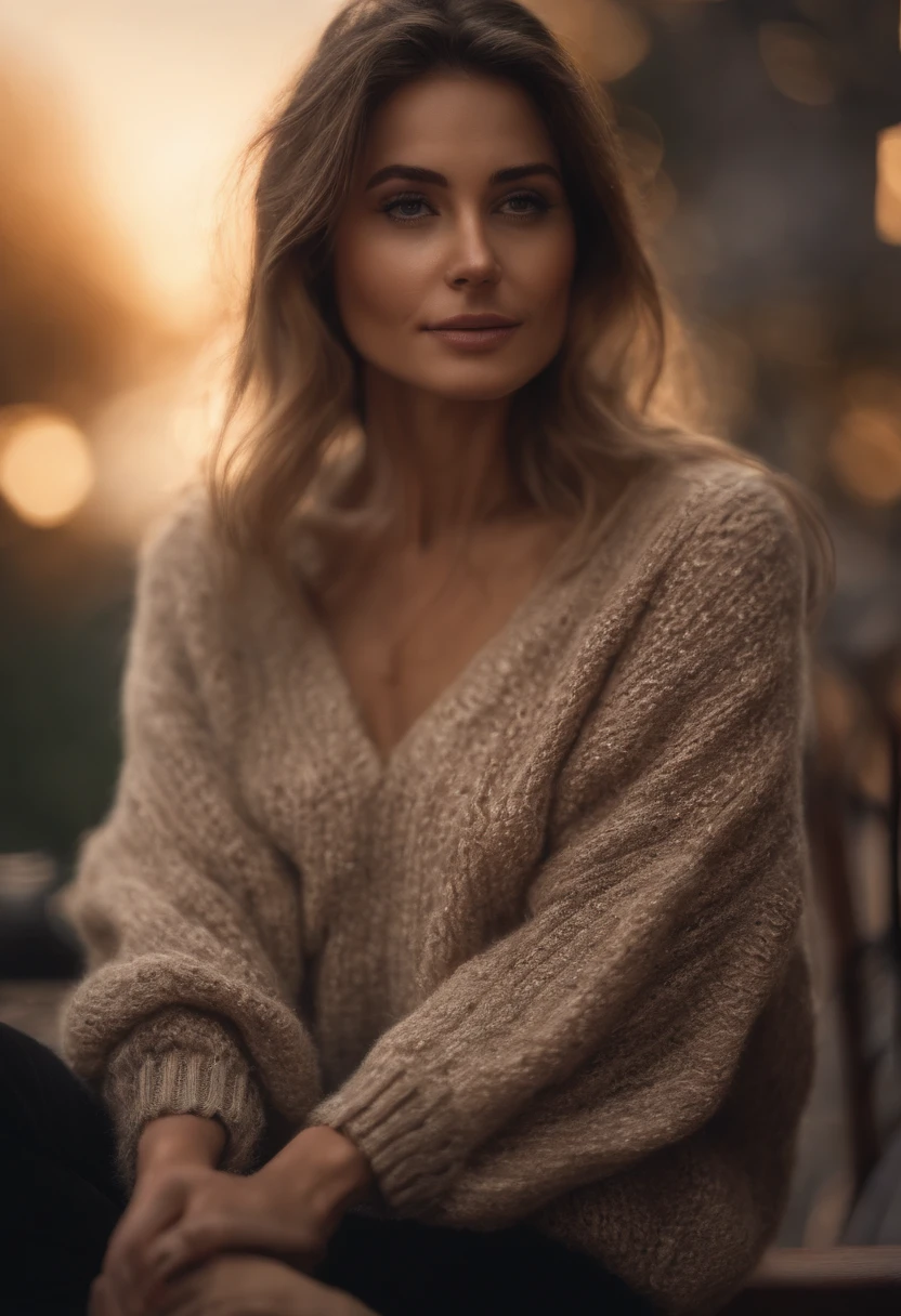 hyperrealistic), (illustration), (high resolution), (8K), (extremely detailed), (best illustration), small tits, naked, nudes, modern sweater
