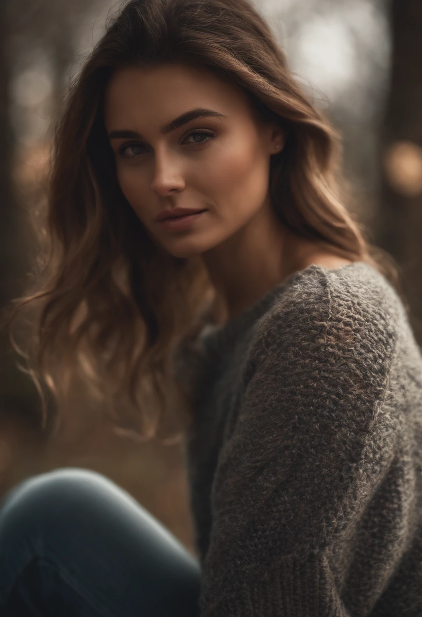 hyperrealistic), (illustration), (high resolution), (8K), (extremely detailed), (best illustration), small tits, naked, nudes, modern sweater