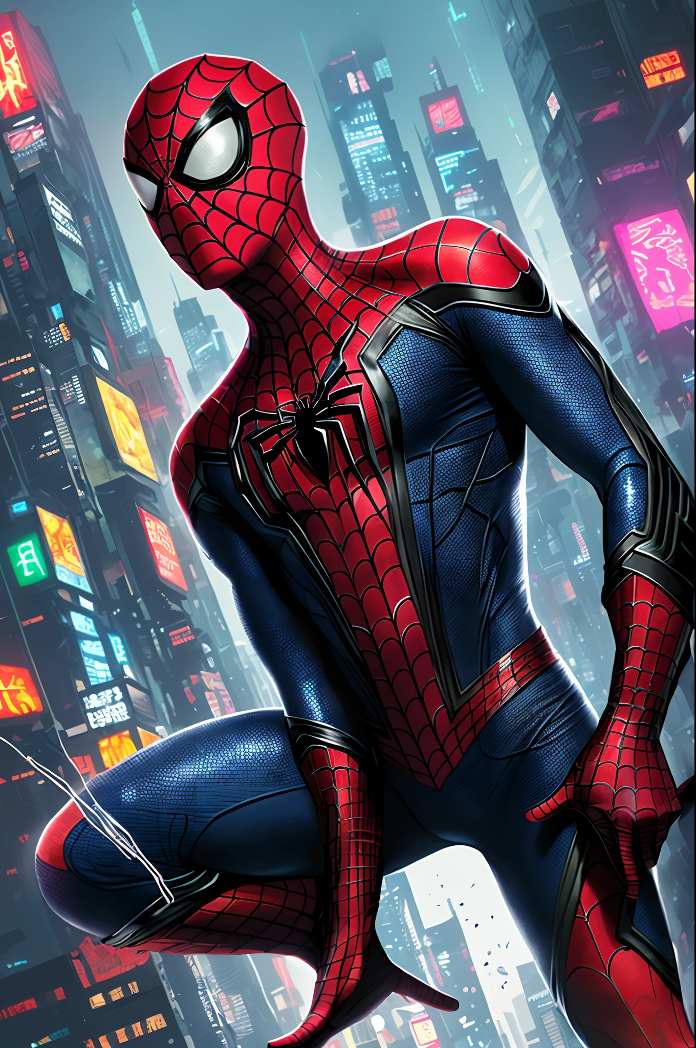 Spiderman cyberpunk