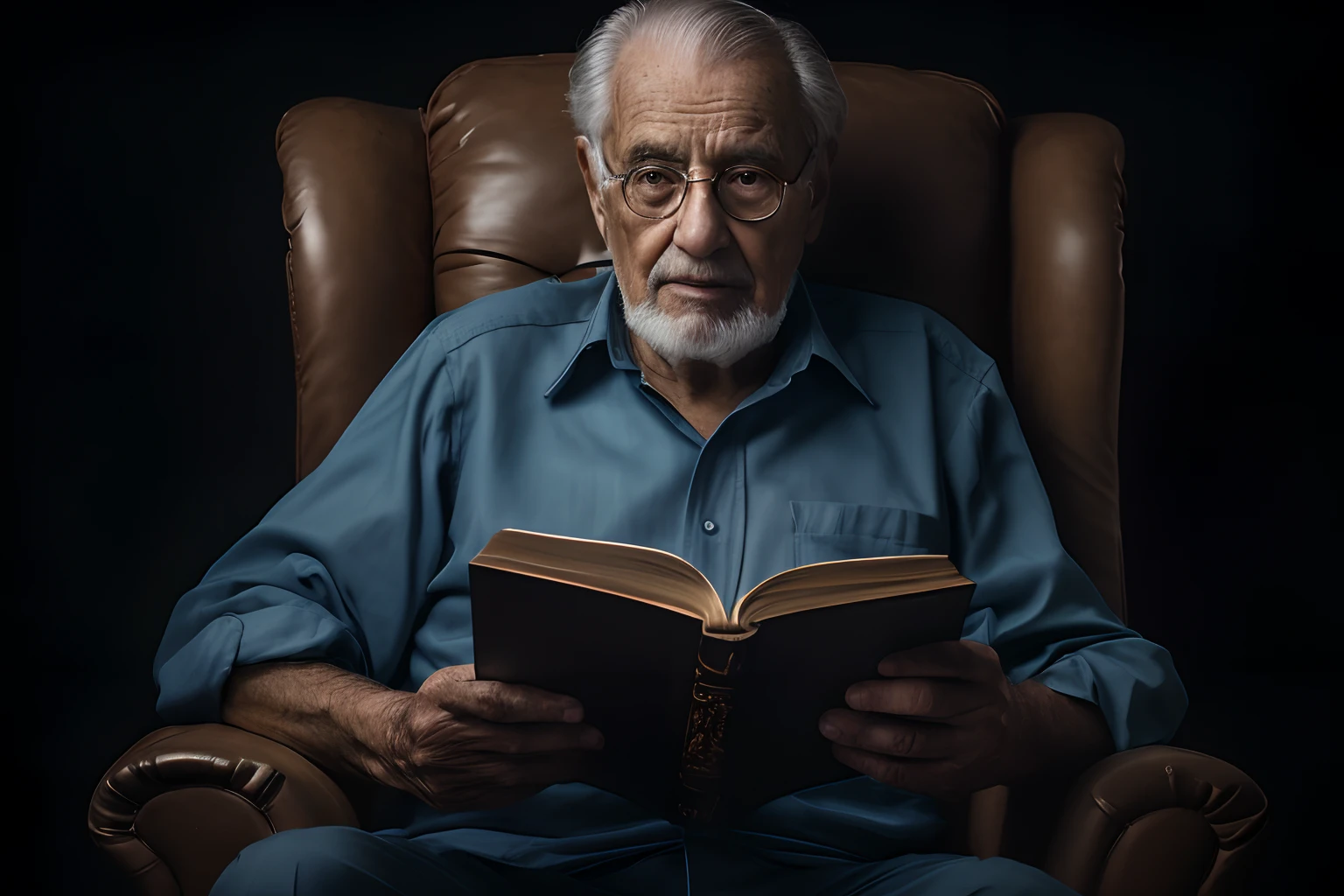 homem arafed sentado em uma cadeira lendo um livro, retrato do livro, Ler um livro, inspirado em Yousuf Karsh, retrato de alta qualidade, foto de retrato, Wise old man, dramatic reading book pose, foto de retrato detalhada, Retrato de um velho, Directed by: Aleksander Gierymski, Retrato de um velho, foto retrato, um homem de 80 anos