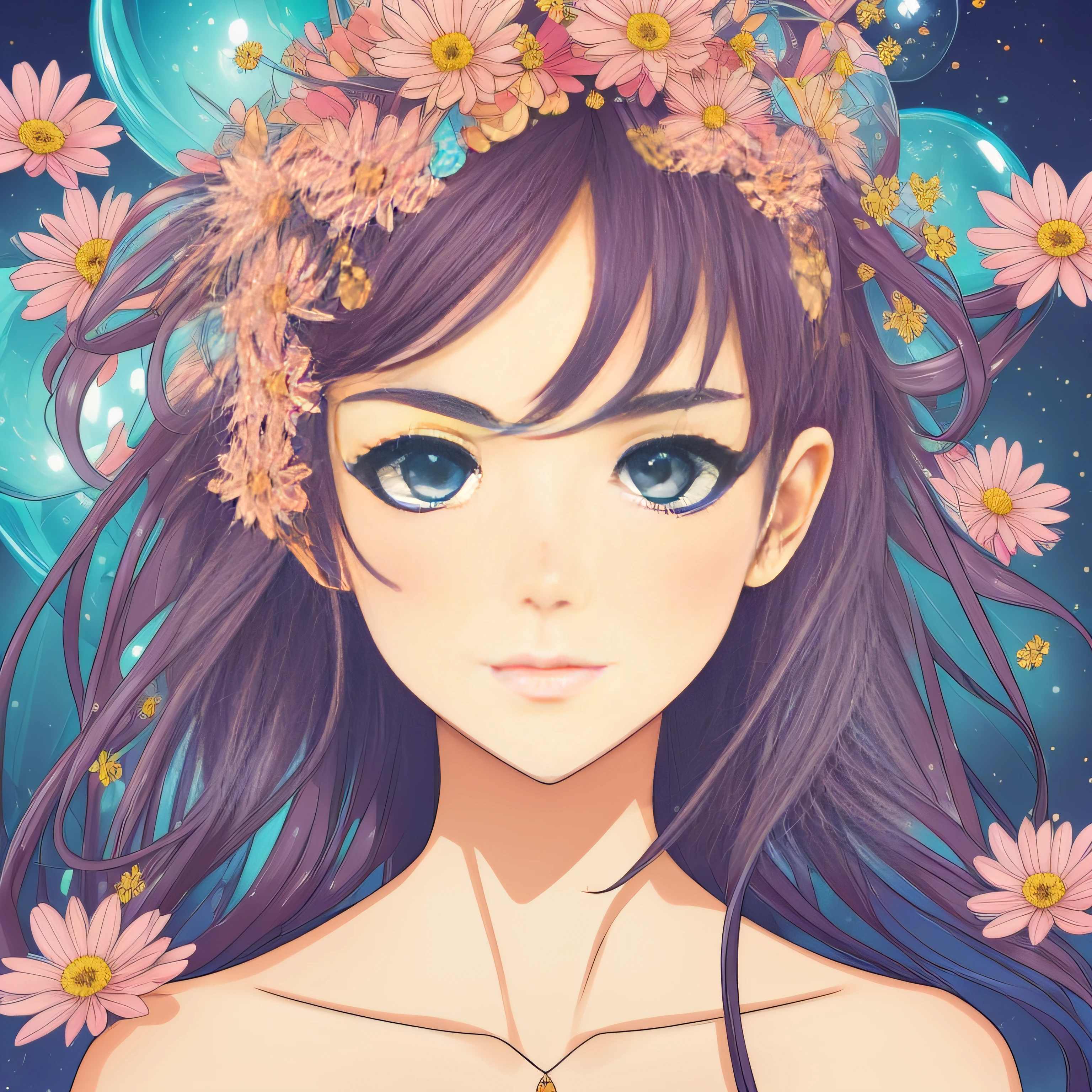(masutepiece), (Best Quality), (ultra-detailliert),(disheveled hair),(Illustration), (1man), Standing, Fashion Model, Looking at Viewer, (interview), (Detailed background),Beautiful detailed eyes, Delicate beautiful face, floating,(High color saturation),(Colorful splashes),colorful bubble,(Shining), Focus on Face, Floating flowers, Floating hairs, (Shining), The best lighting, Best Shadow, 1 Evil Only --auto