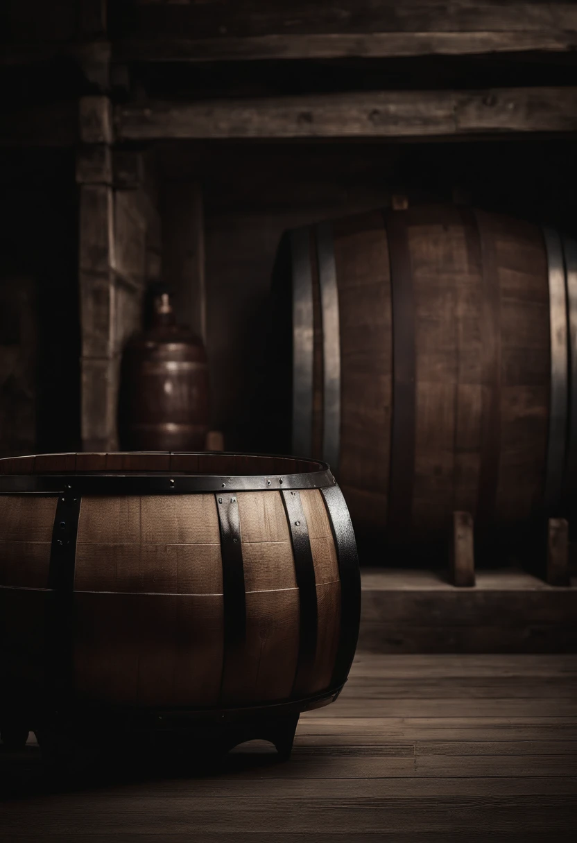 WINE BARREL, DIBUJO DE TINTA, SIMPLE