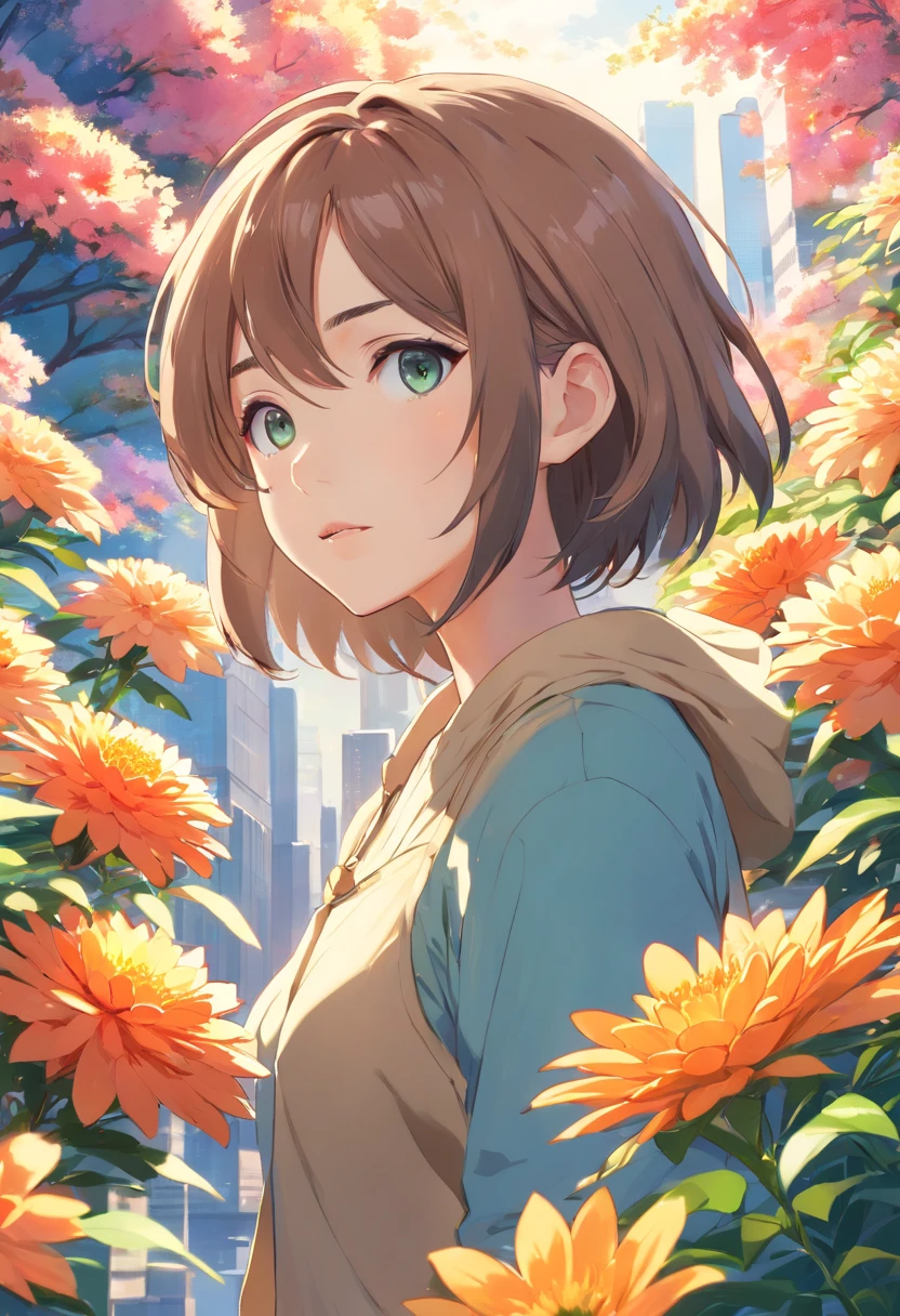(insanely details, full bloom:1.5), ((Solo)), (Highest quality, (Colourful), (High sharpness), ((Detailed pupils)), With gray eyes, ((Painting:1.1)), (Digital painting:1.1), Detailed face and eyes,Masterpiece, Best quality, Highly detailed photo:1, 8K, tas...