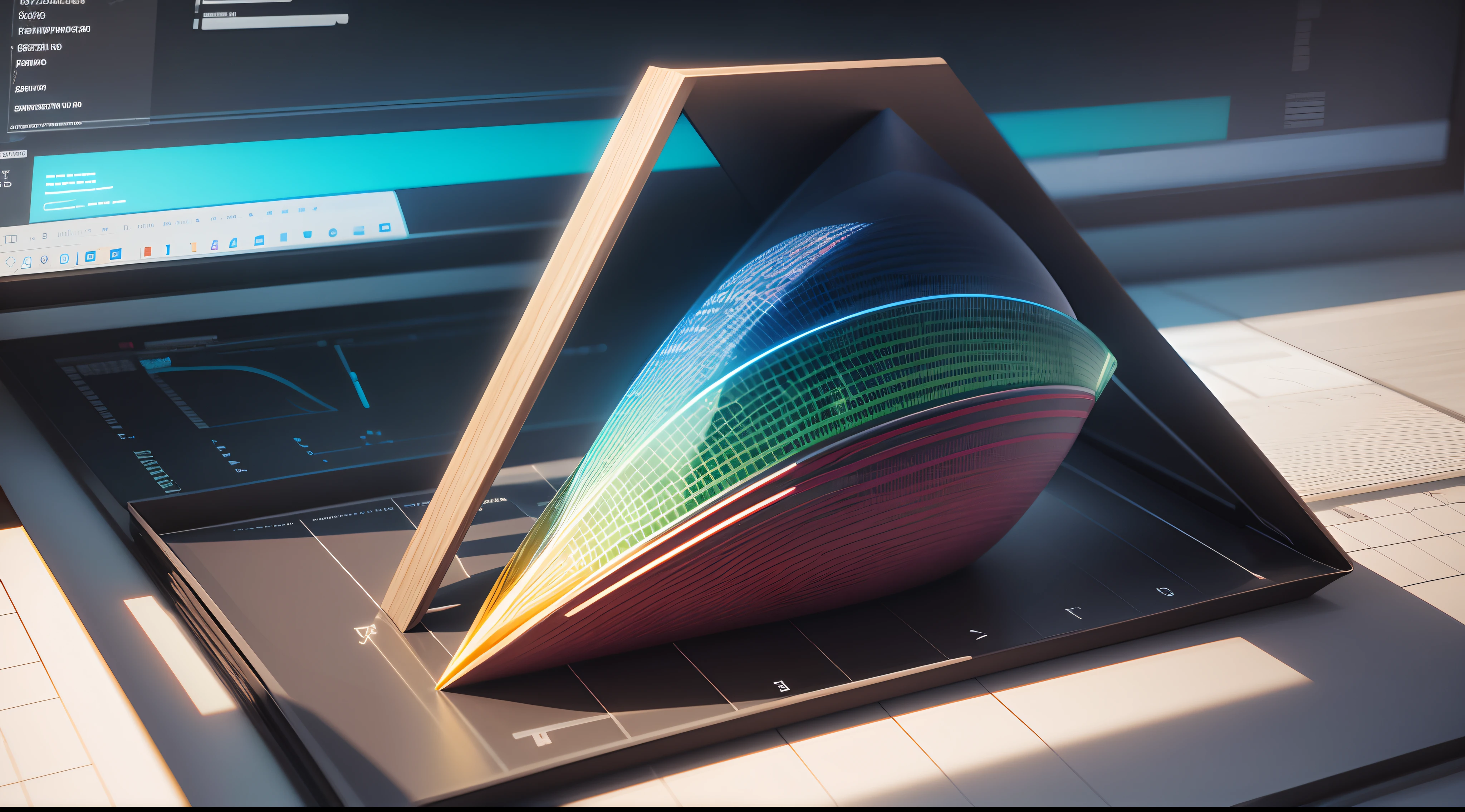 Engaging 3D visualization featuring stunning graphs、glinting