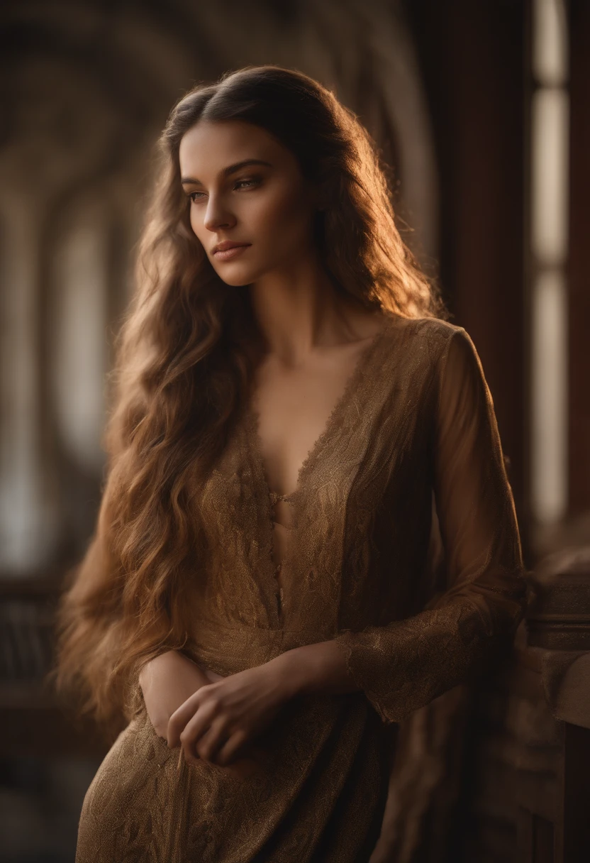 photo of a 25 years old indo-european girl, RAW, beautiful woman, (extra long wavy brown hair), ((portrait)), ((detailed face:1.2)), ((detailed facial features)), (finely detailed glass skin), pale skin, high detailed deep cleavage bodycon hasmat suit , medium natural breast, megacity environment, (cold colors), damp, moist, reflections, (masterpiece) (perfect proportion)(realistic photo)(best quality) (detailed) photographed on a Canon EOS R5, 50mm lens, F/2.8, HDR, (8k) (wallpaper) (cinematic lighting) (dramatic lighting) (sharp focus) (intricate)