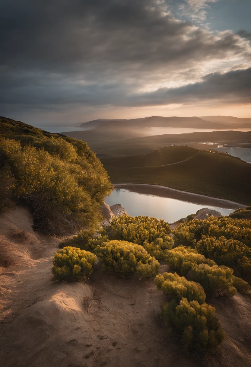 "Imagine a serene coastal scene during the golden hour, wo Meer und Himmel in einer atemberaubenden Umarmung verschmelzen. Dieses Bild wurde mit einer Canon EOS R5 aufgenommen, Ausgestattet mit einem 70-200mm F/2.8 Linsen, to create a high-resolution composition, that captures the vastness of the sea and the sky. Camera settings include a 45-megapixel sensor, The result is an impressive 16K resolution. To ensure optimal quality and minimal noise, An ISO value of 200 has been selected. Die Verschlusszeit wurde auf 1 eingestellt/200er Jahre, Einfrieren des Augenblicks in der Zeit, while the large aperture of f/2.8 enabled artistic depth of field and improved light capture."