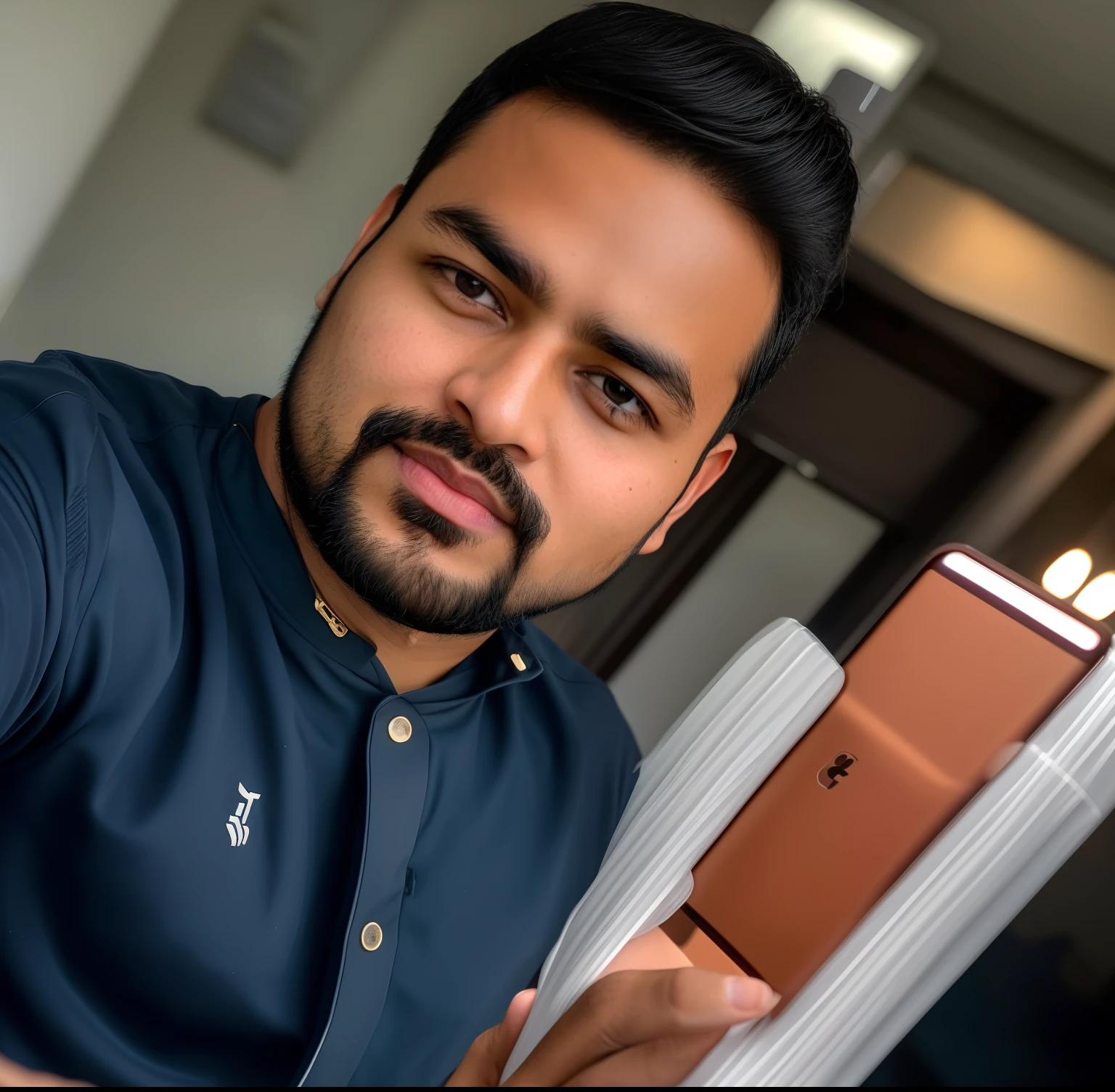 there is a man taking a selfie with his cell phone, facebook profile picture, without beard, riyahd cassiem, inspired by Bikash Bhattacharjee, with accurate face, portait photo profile picture, dhamphir, assamese, without helmet, ayan nag, ranjit ghosh, very very low quality picture, photo taken in 2 0 2 0