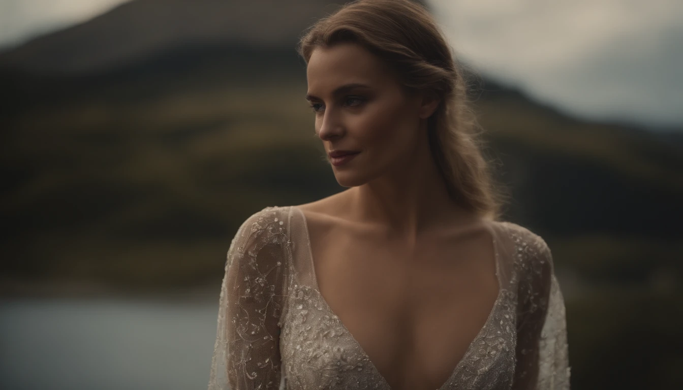 femme attirante et robe transparente