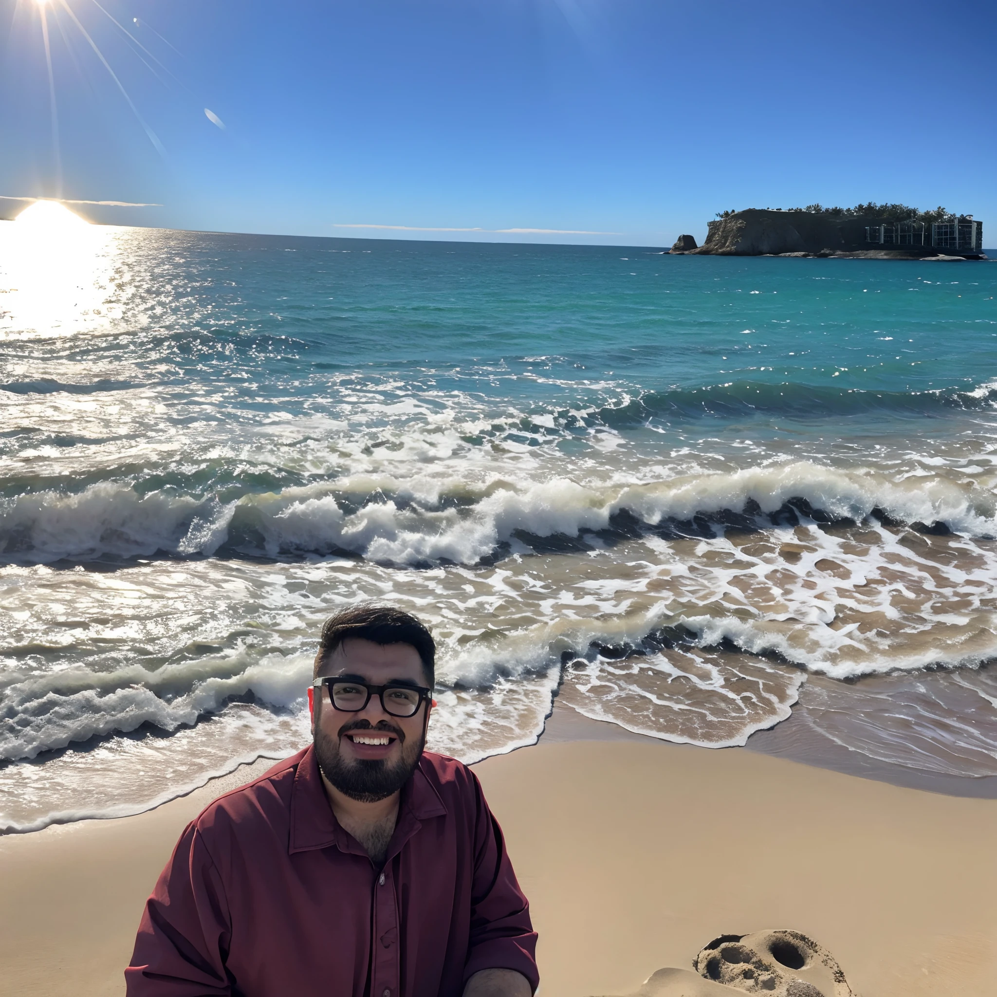 David, at the beach