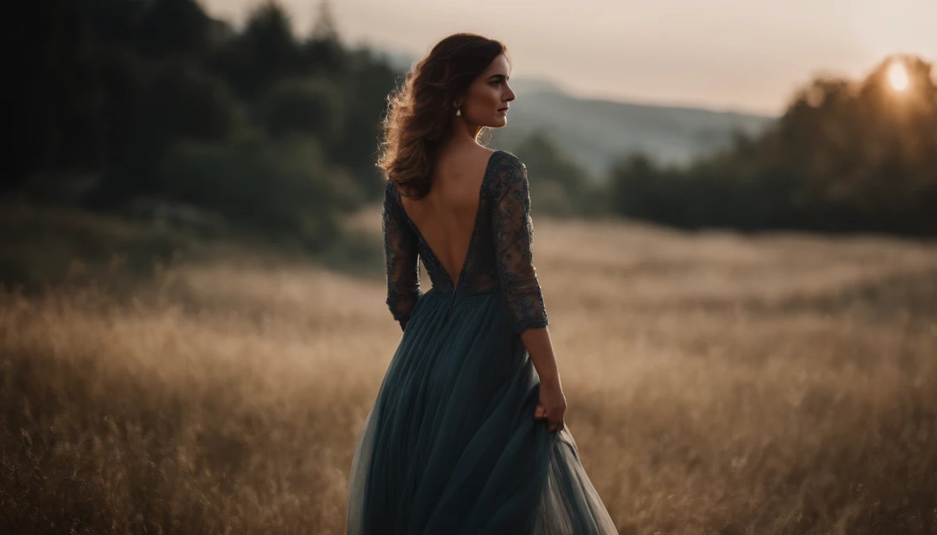 femme attirante robe transparente montrant le corps