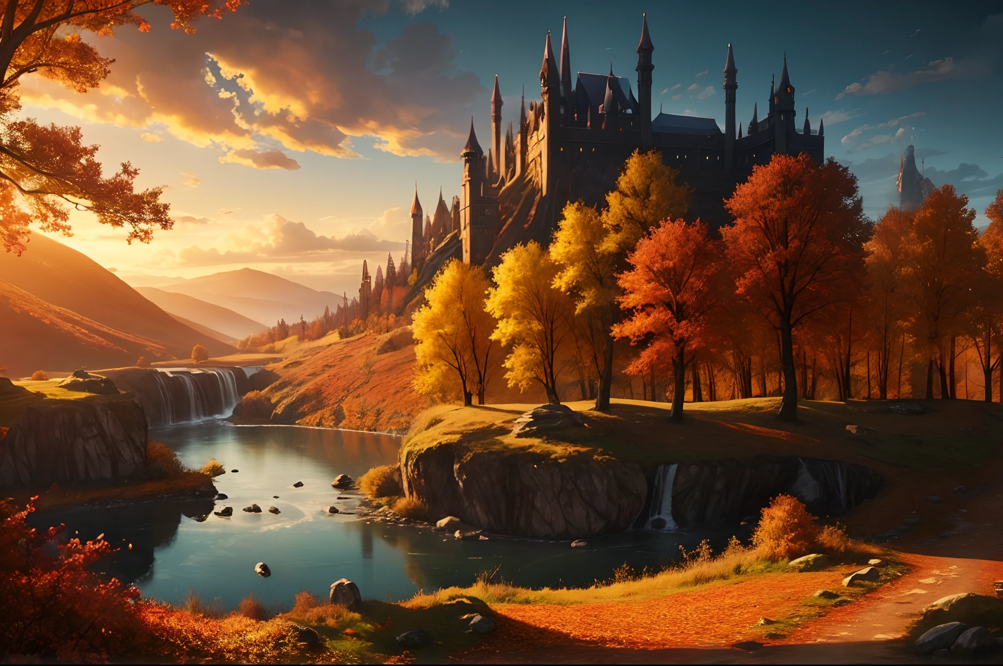 autumn landscape, fantasy photo
