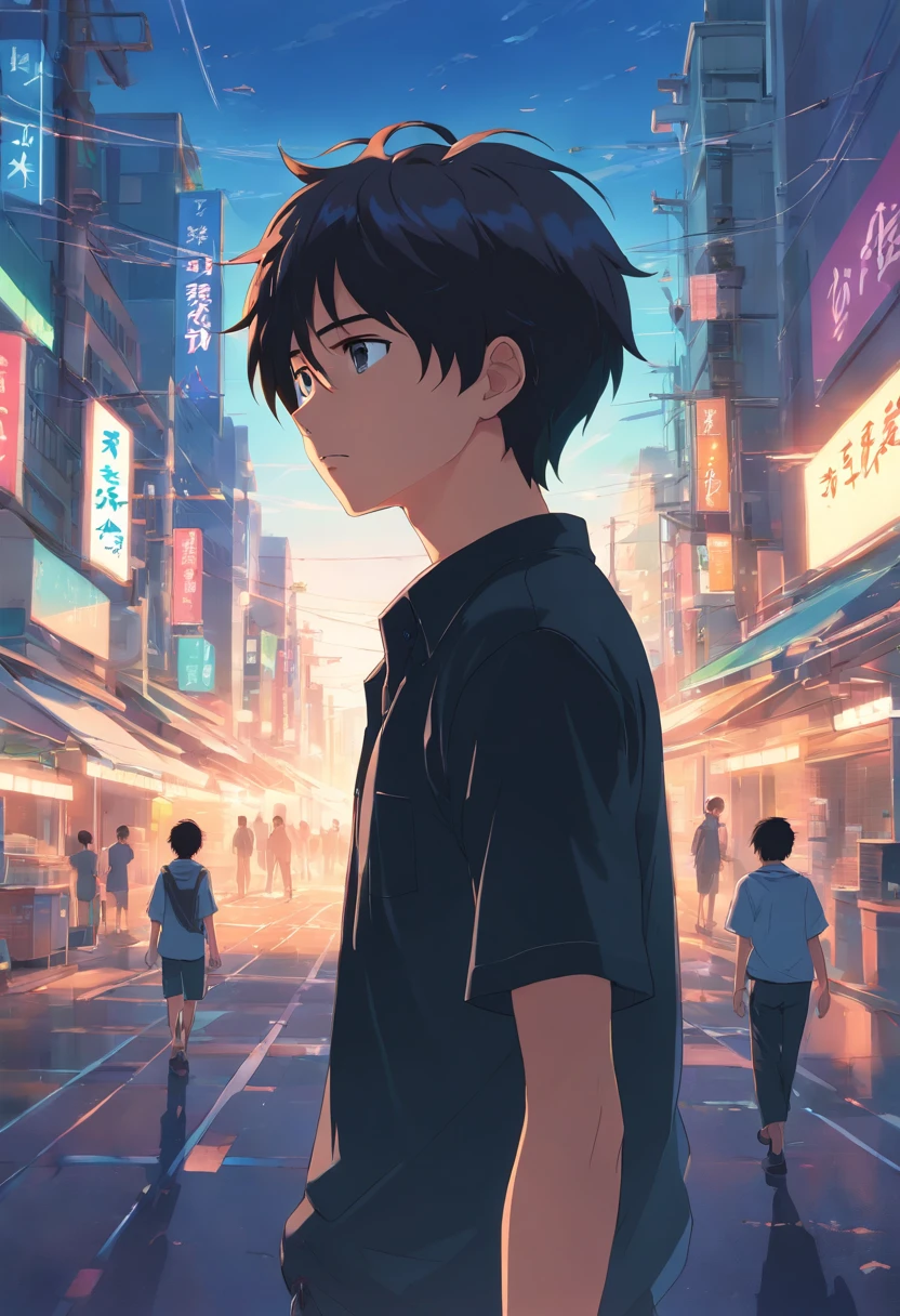 Boy in black shirt
