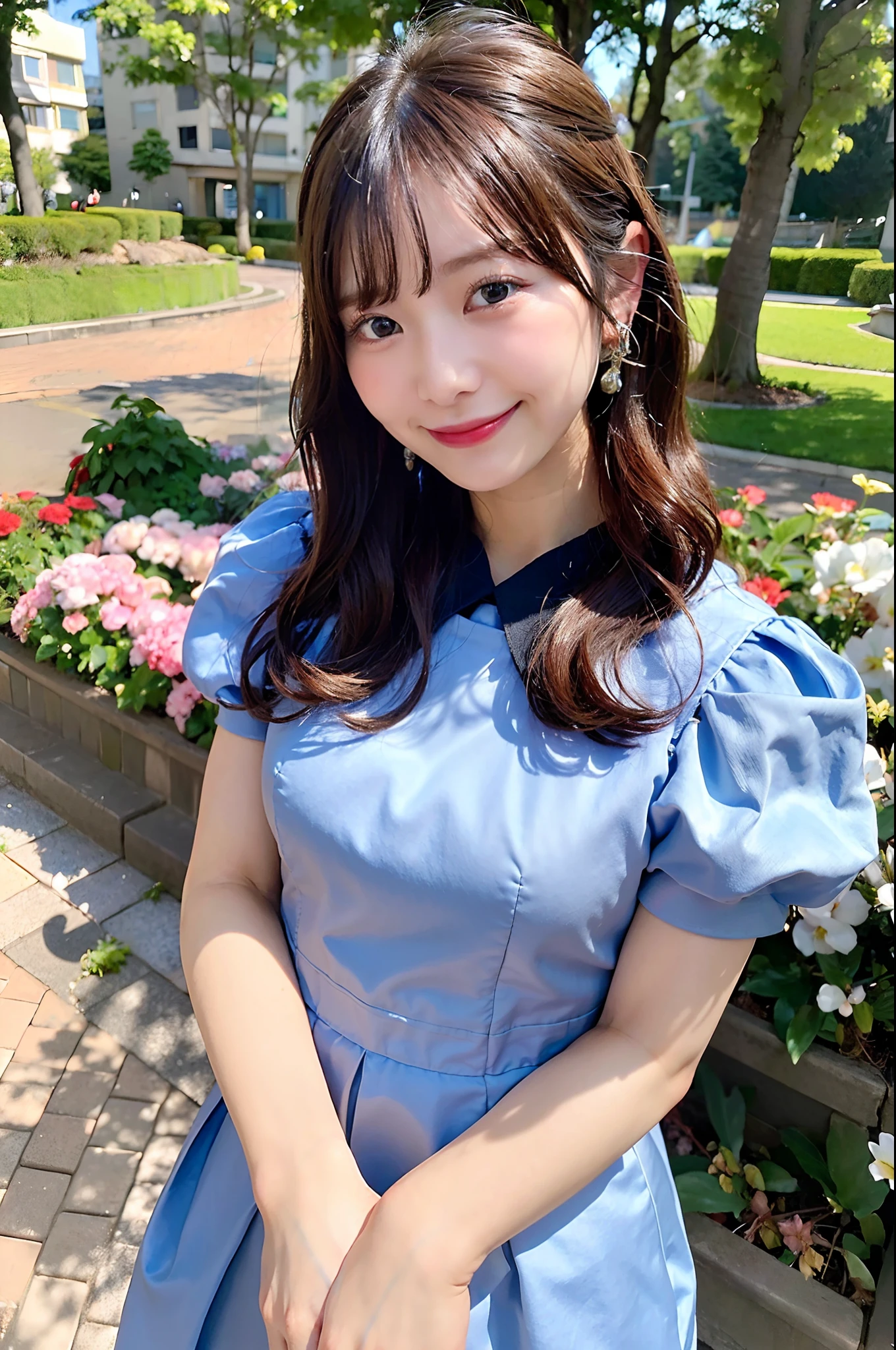 (top-quality、8K、32K、masuter piece、nffsw:1.2)、profile、(slim figure:1.2)、(s lips) 、18year old、kawaii pose、Show your teeth and smile、qipao dress、Colossal tits、二重まぶた、shinny skin、Realistic rays、mare、beauitful face、(A smile:1.3)、crouching down、(From above:1.2)、(a closeup:1.4)、blurry backround、(Front Focus)、(Dark: 1.6)、Fantasy Art、photoRealstic、Professional Lighting、extra detailed face、Award-winning、deep-shadows、A path lined with flourishing cherry blossom trees