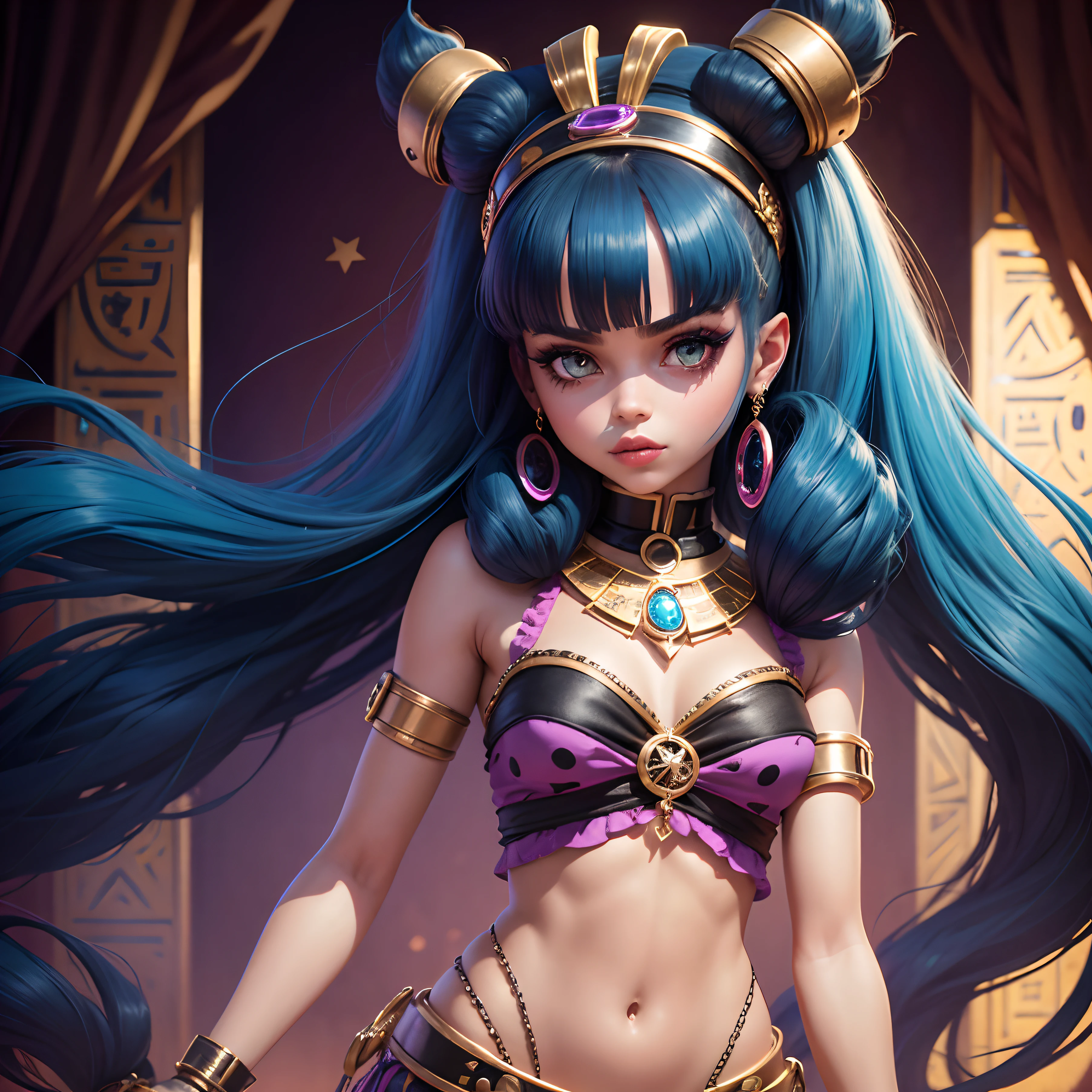 4k, 1girl, monster high dolls inspire, cleo, egypt background