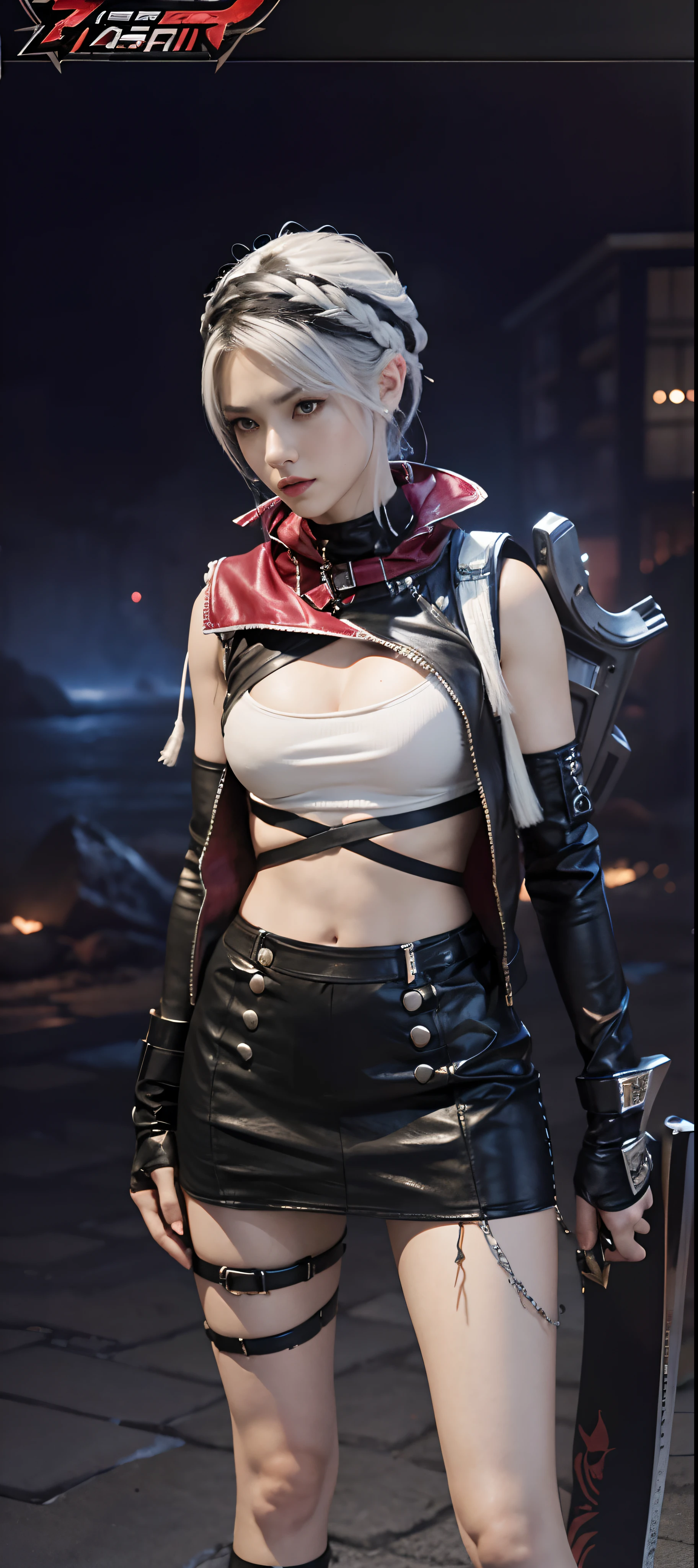 (8k, RAW photo, photorealistic:1.25) ,( lipgloss, eyelashes, gloss-face, glossy skin, best quality, ultra highres, depth of field, chromatic aberration, caustics, Broad lighting, natural shading, Kpop idol) looking at the audience With serenity and goddess-like bliss, big breasts