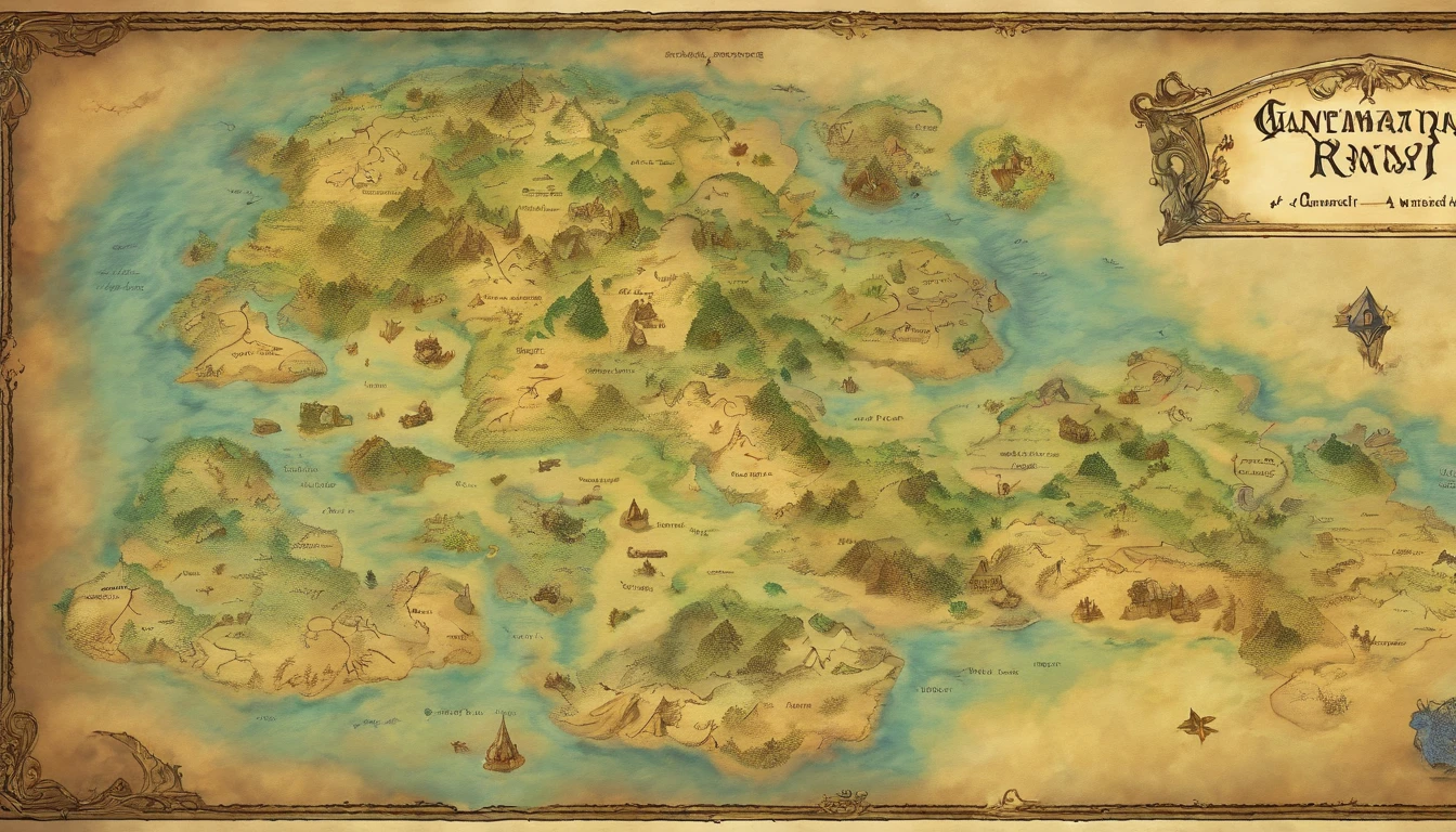 A map of a continent, Ancient Map, High Detailed map, illustration, World Map, map of the Content